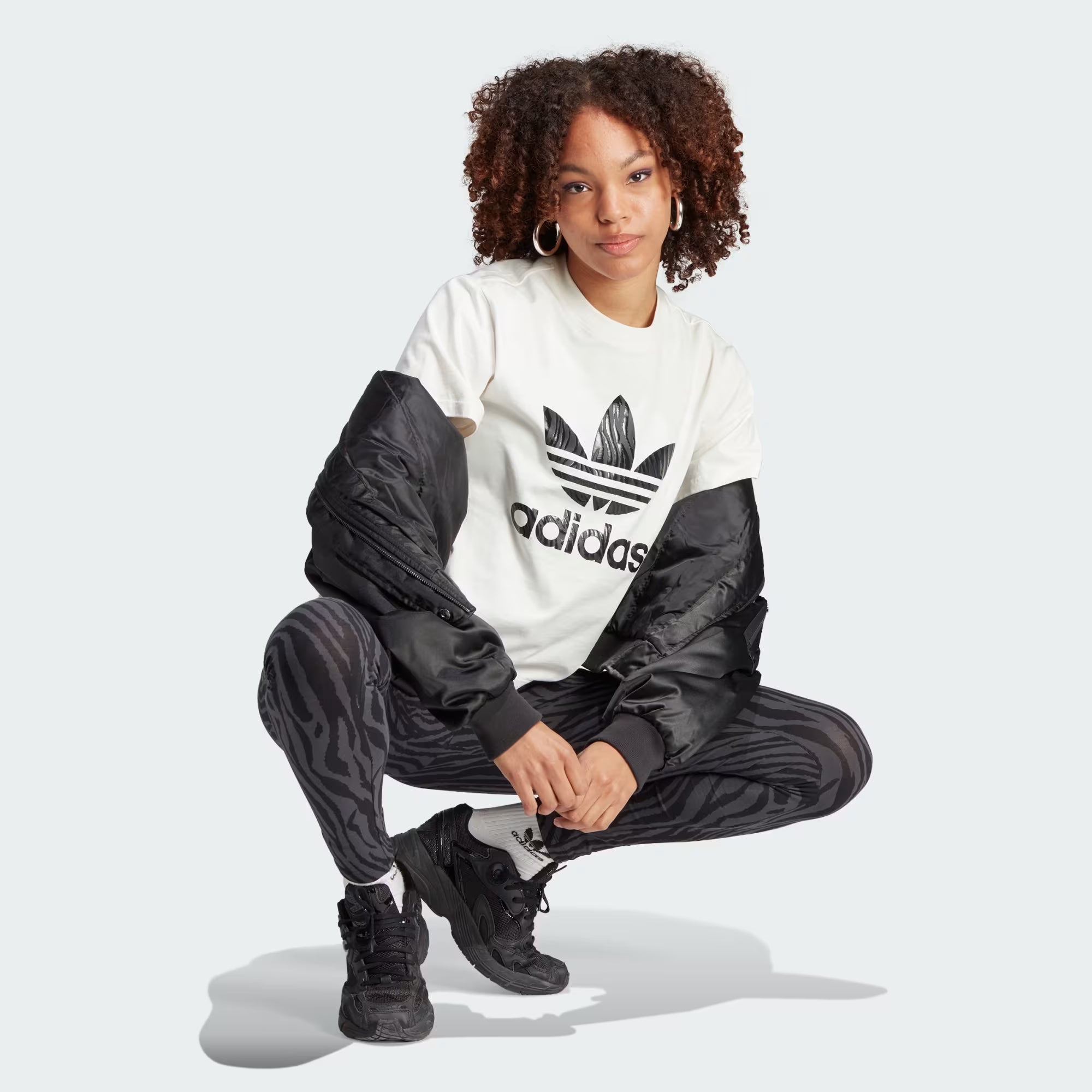 Adidas Zebra Animal Print Infill Tee - Women