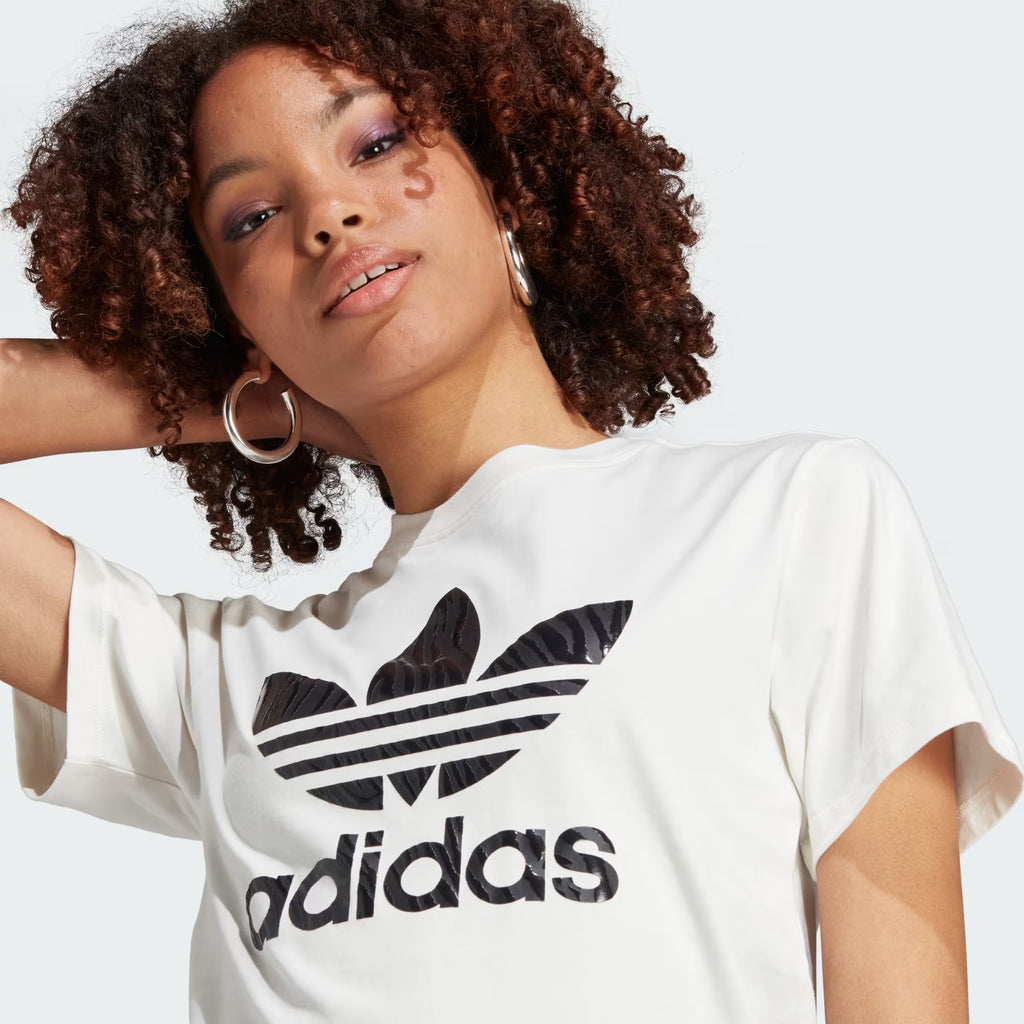 Adidas Zebra Animal Print Infill Tee - Women