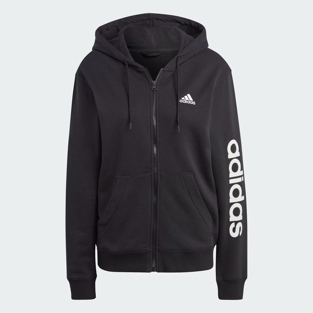 Adidas Essentials Linear Full-Zip French Terry Hoodie - Women