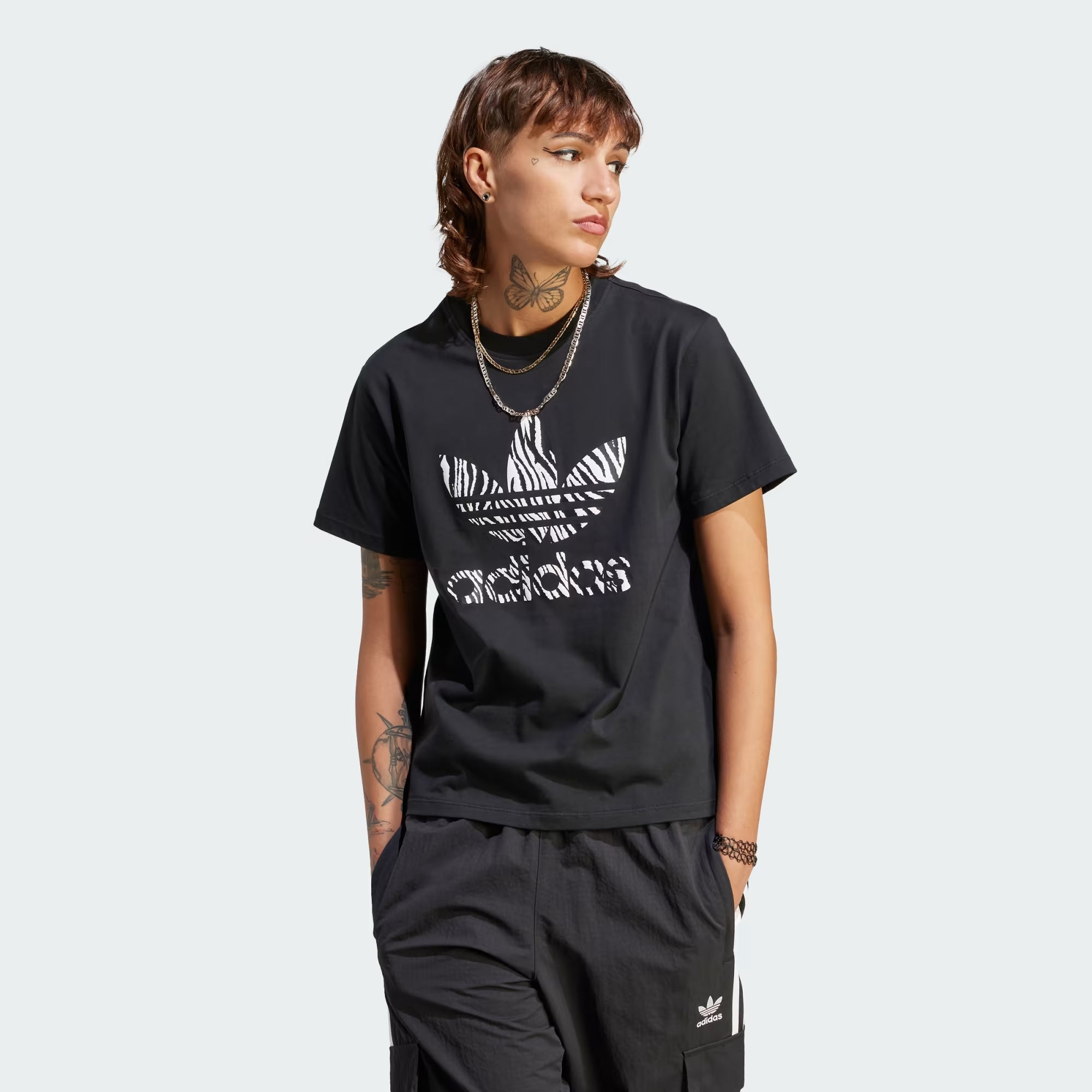 Adidas Zebra Animal Print Infill Tee - Women