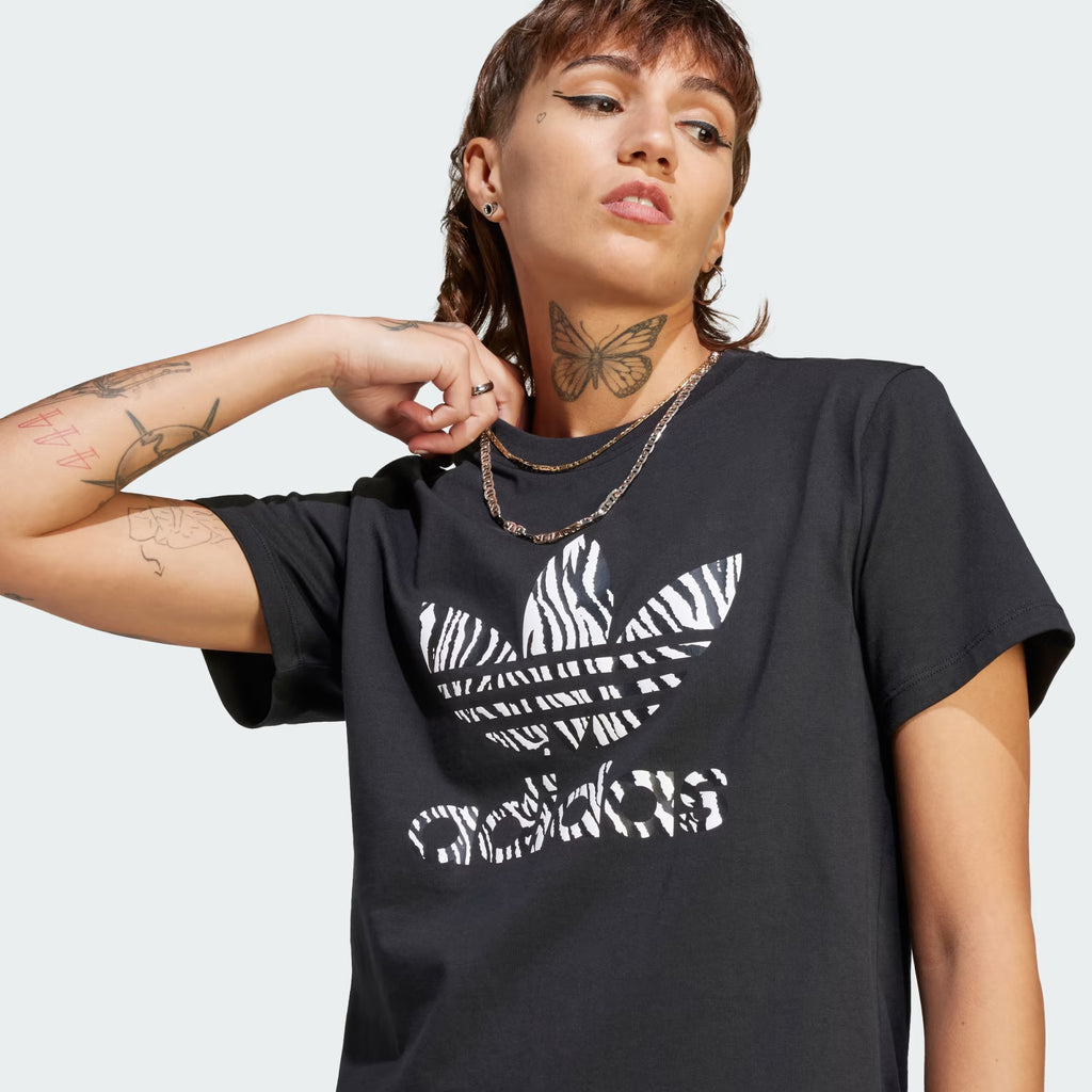 Adidas Zebra Animal Print Infill Tee - Women
