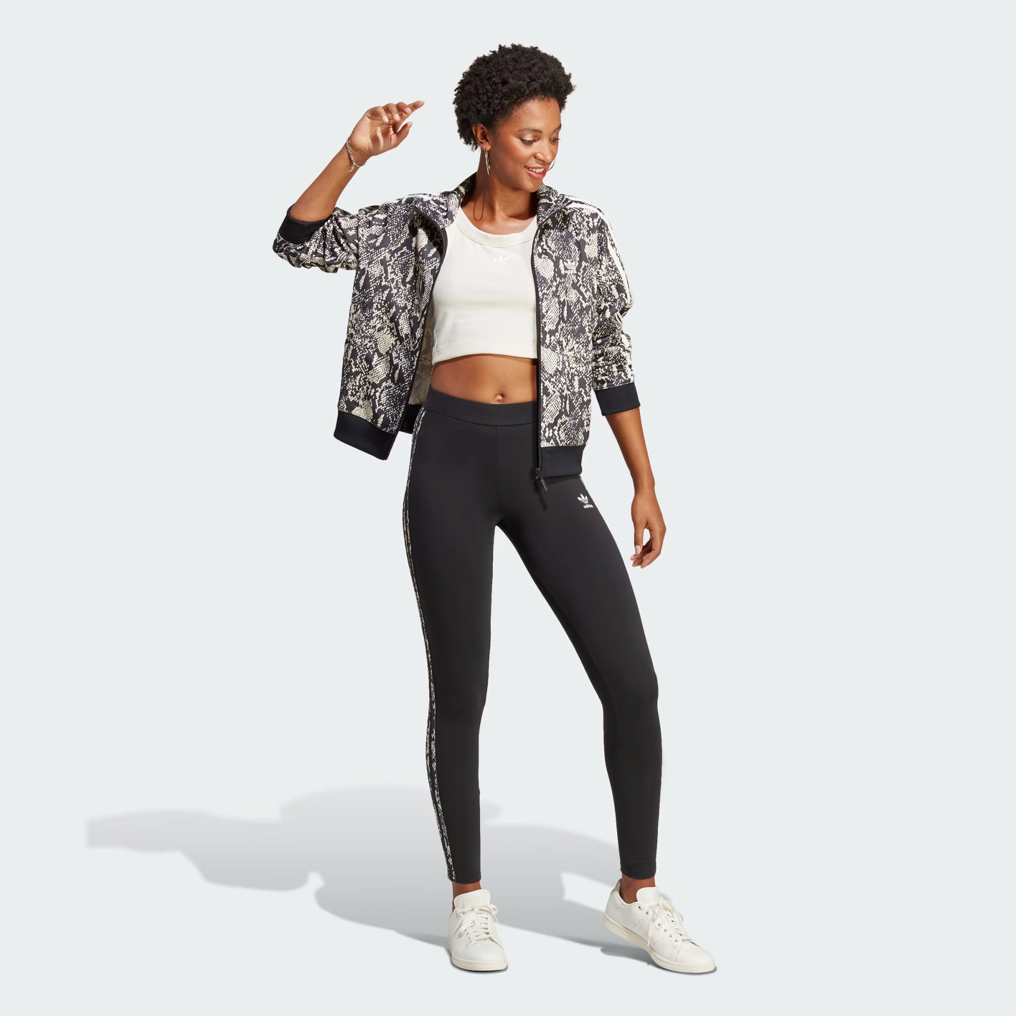 Adidas Stripes Print Leggings - Women