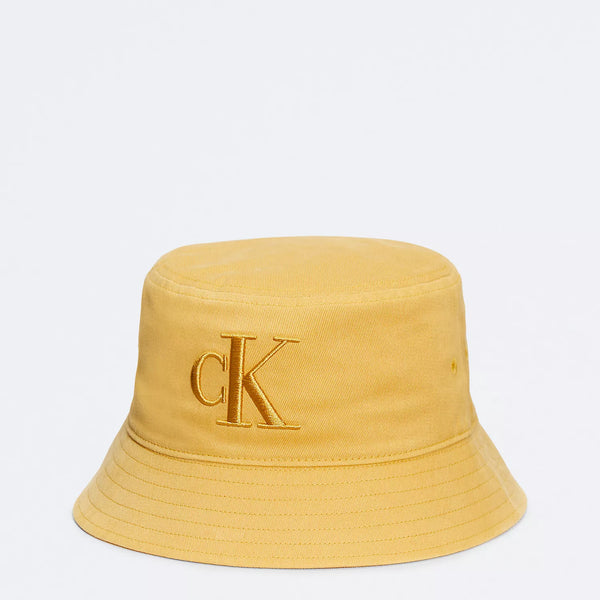 【 】CKJ Monogram Logo Bucket Hat_TRAVERTINE Calvin Klein Jeans monogram logo bucket hat in black | ASOS