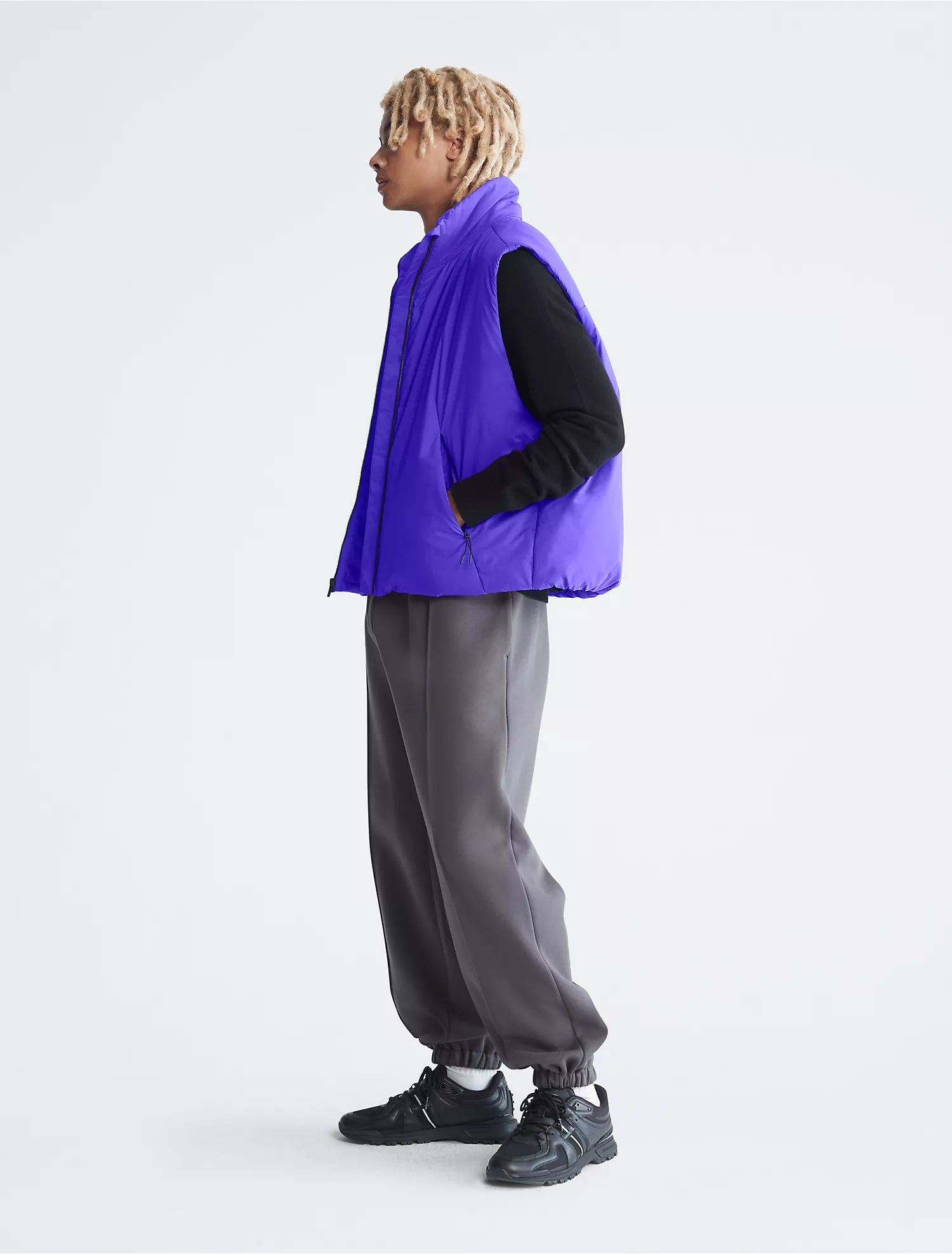 Calvin Klein Recycled Nylon Full Zip Puffer Vest - Men