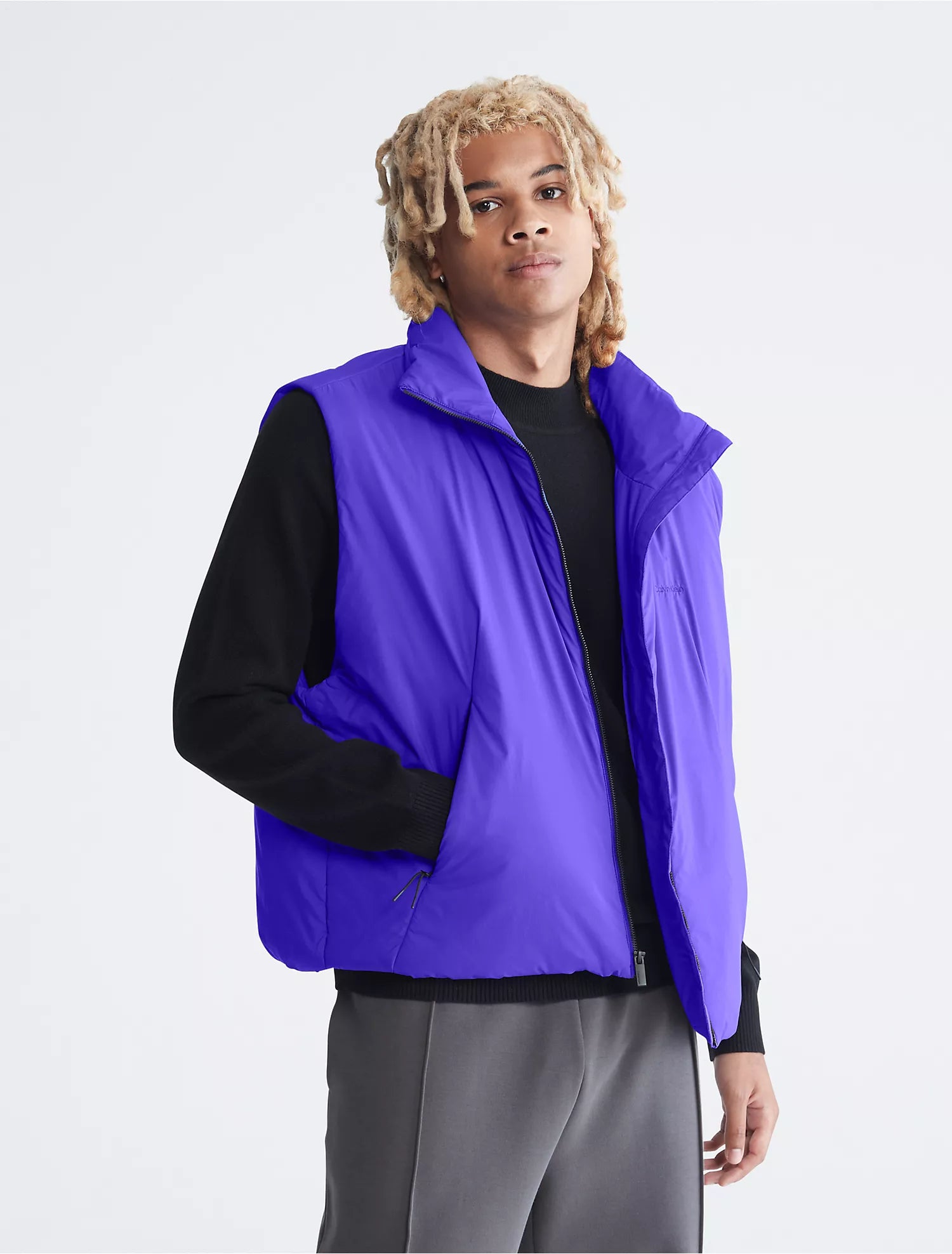 Calvin Klein Recycled Nylon Full Zip Puffer Vest - Men