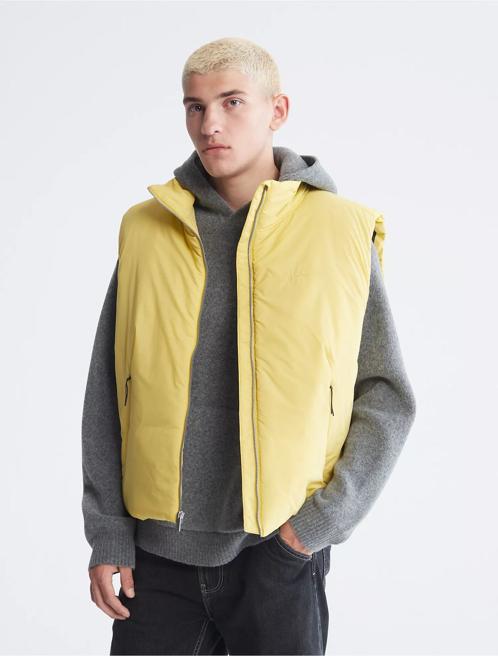 Calvin Klein Recycled Nylon Full Zip Puffer Vest - Men