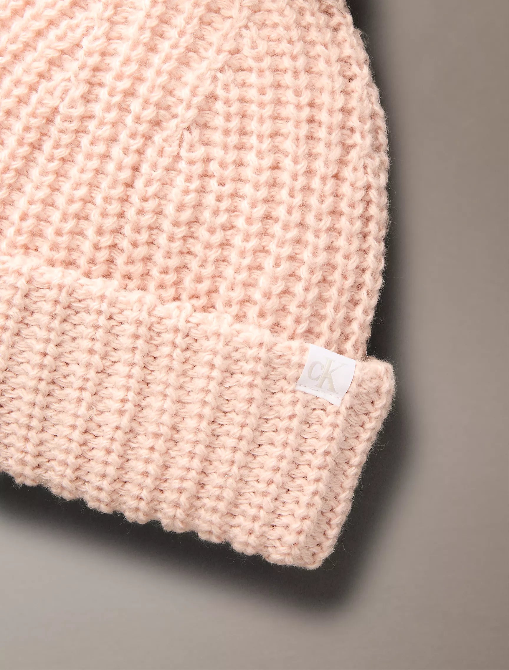 Calvin Klein Fleece Ribbed Pom-Pom Beanie - Women