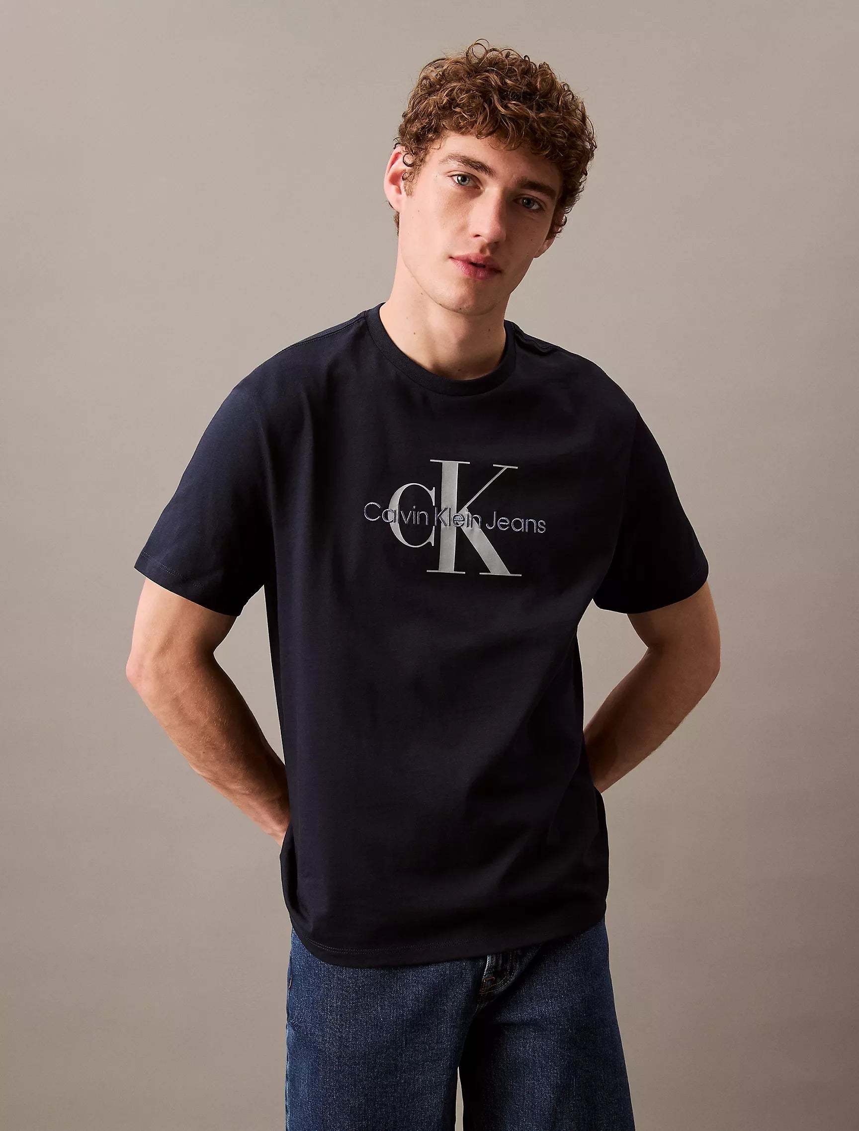 Calvin Klein Men T-Shirts Dark Sapphire- Oshoplin