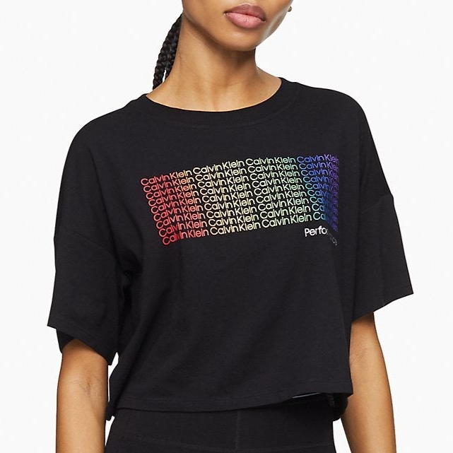 Calvin Klein Performance Logo Boxy Cropped T-Shirt - Women