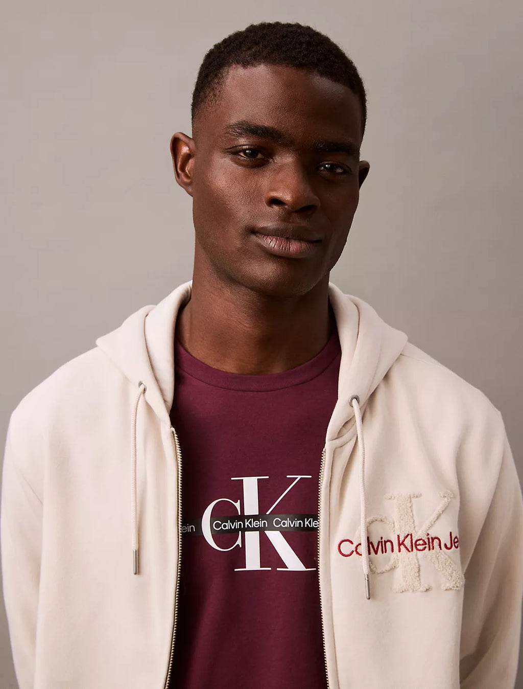 Calvin Klein Archive Logo Fleece Zip Hoodie - Men