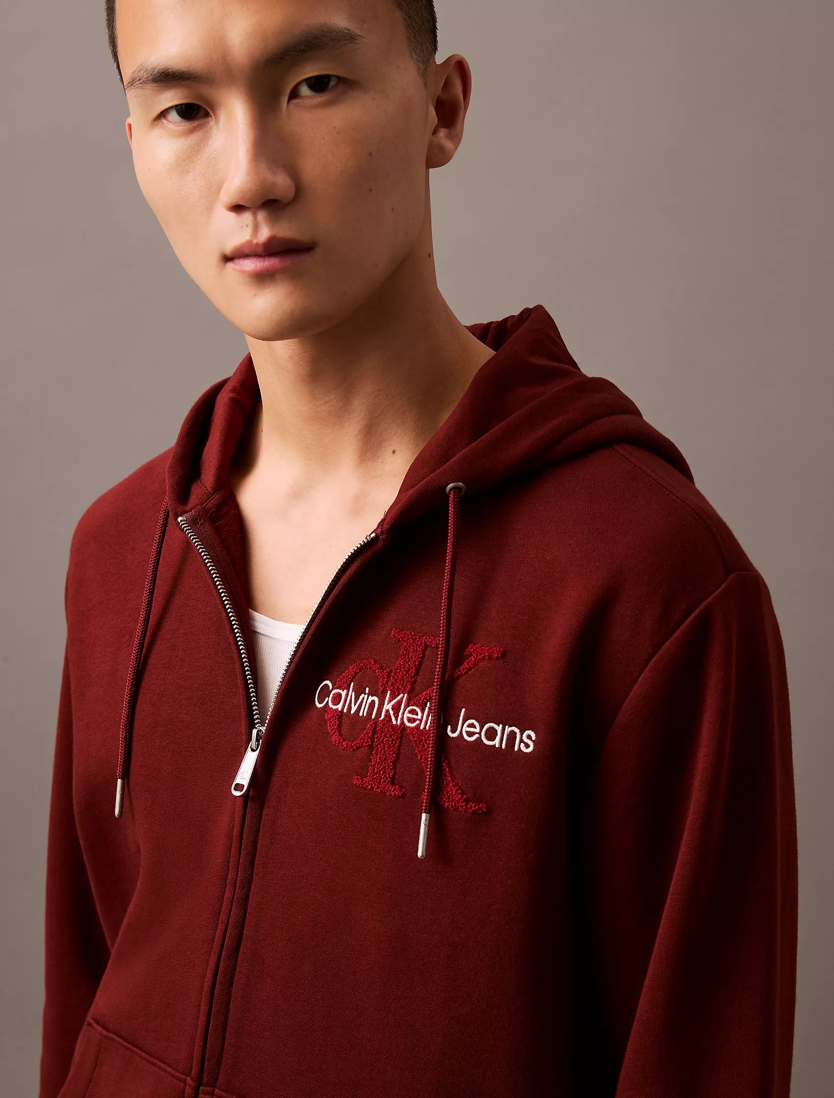 Calvin Klein Archive Logo Fleece Zip Hoodie - Men