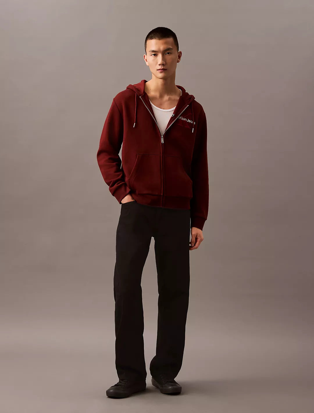 Calvin Klein Archive Logo Fleece Zip Hoodie - Men