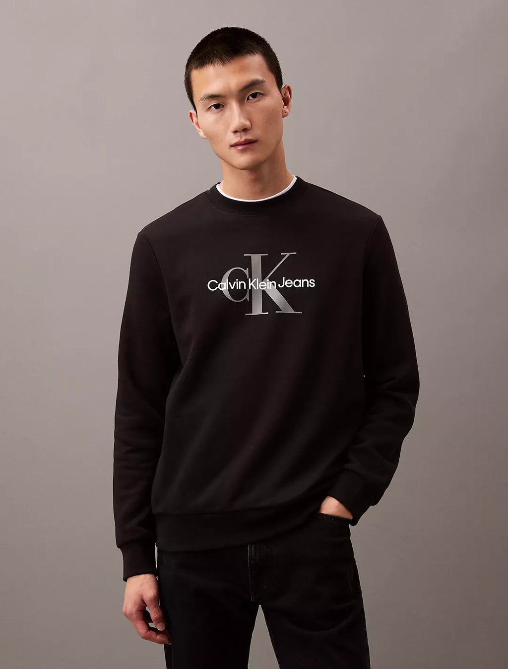 Calvin Klein Men Hoodies + Sweatshirts Black Beauty- Oshoplin