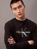 Calvin Klein Monogram Logo Fleece Crewneck Sweatshirt - Men