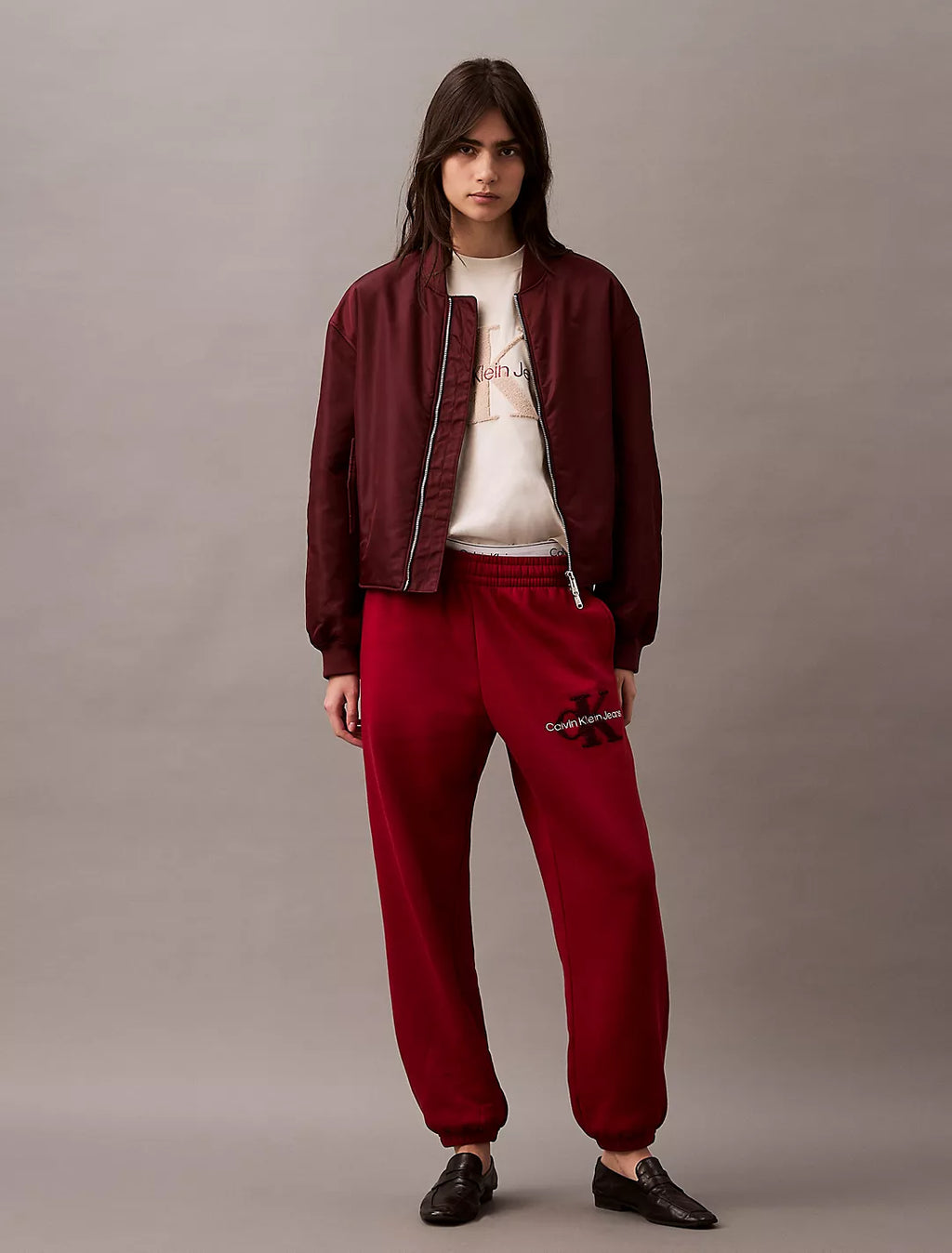 Calvin Klein Women Pants Winery- Oshoplin