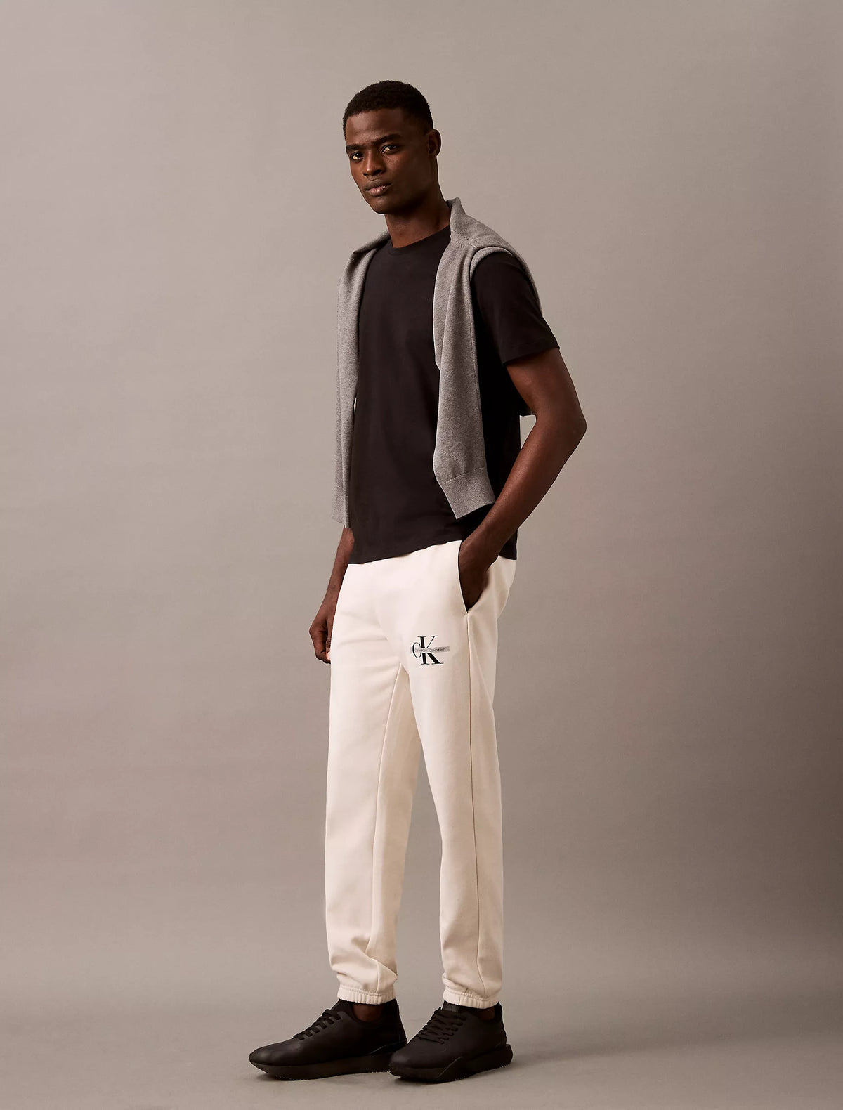 Calvin Klein Monogram Logo Fleece Joggers - Men
