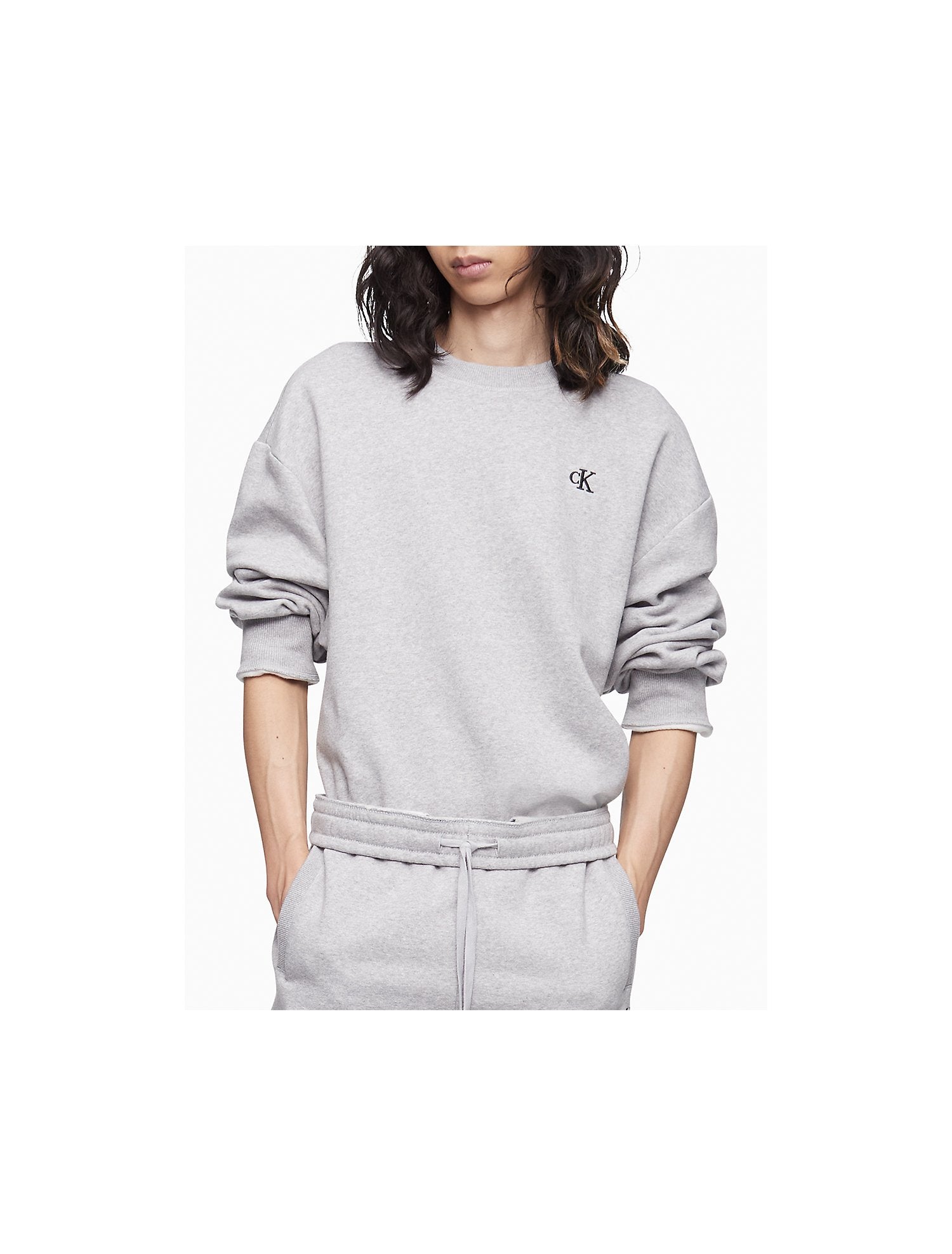 Calvin Klein Relaxed Fit Archive Logo Fleece Sweatshirt + Archive Logo Fleece Joggers (Set) - Men