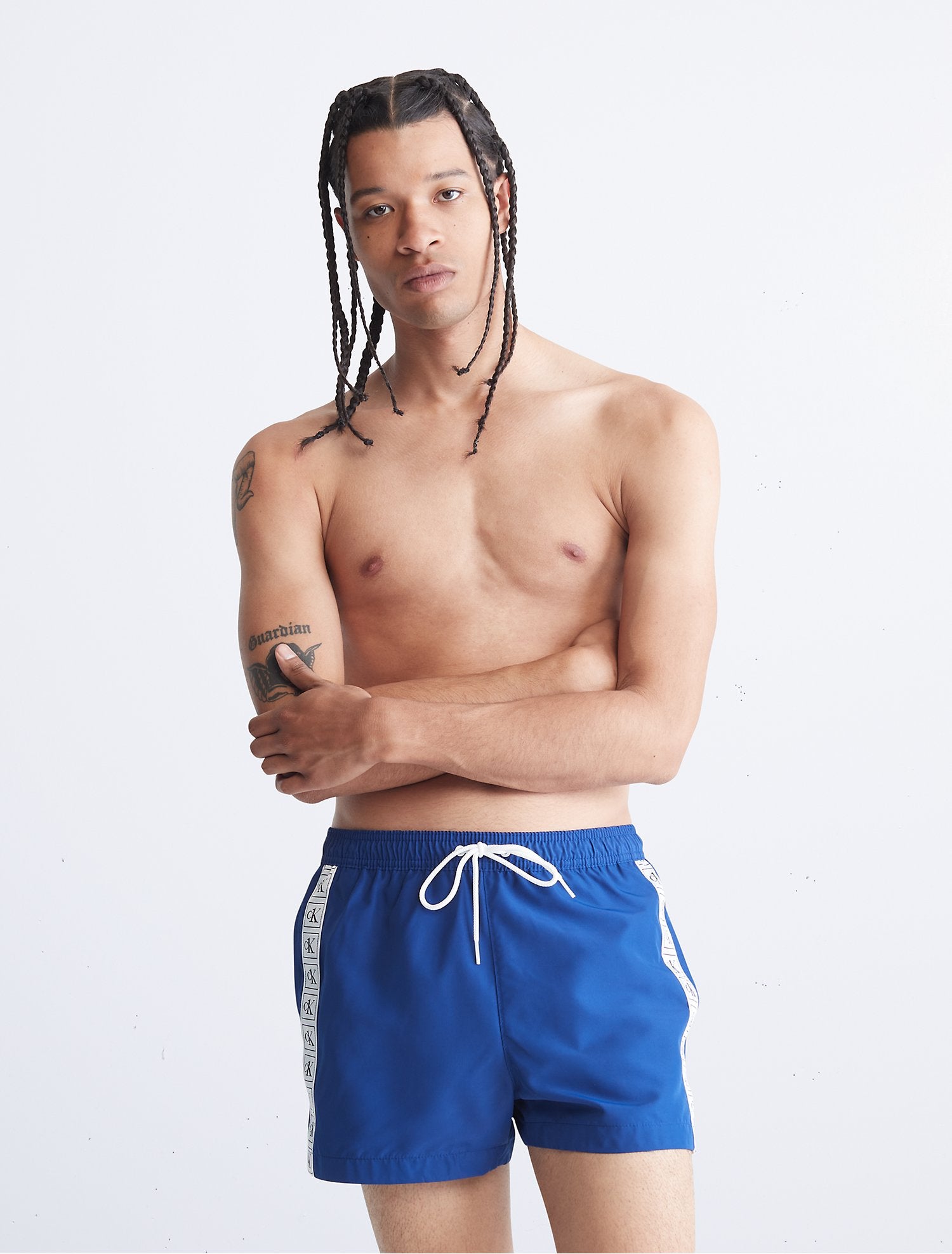 CK One Drawstring Short Swim Shorts Calvin Klein + Dux Sandal (SET) - Men