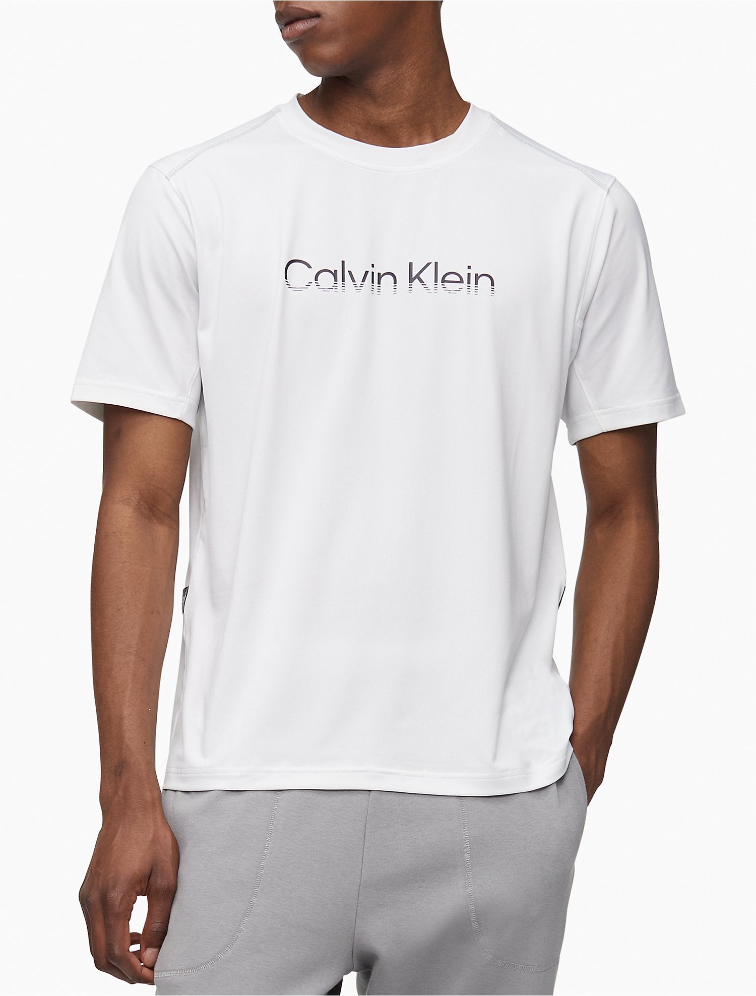 Calvin Klein Performance Logo Tape Crewneck T-Shirt + Performance Logo Tape Knit Pants (SET) - Men