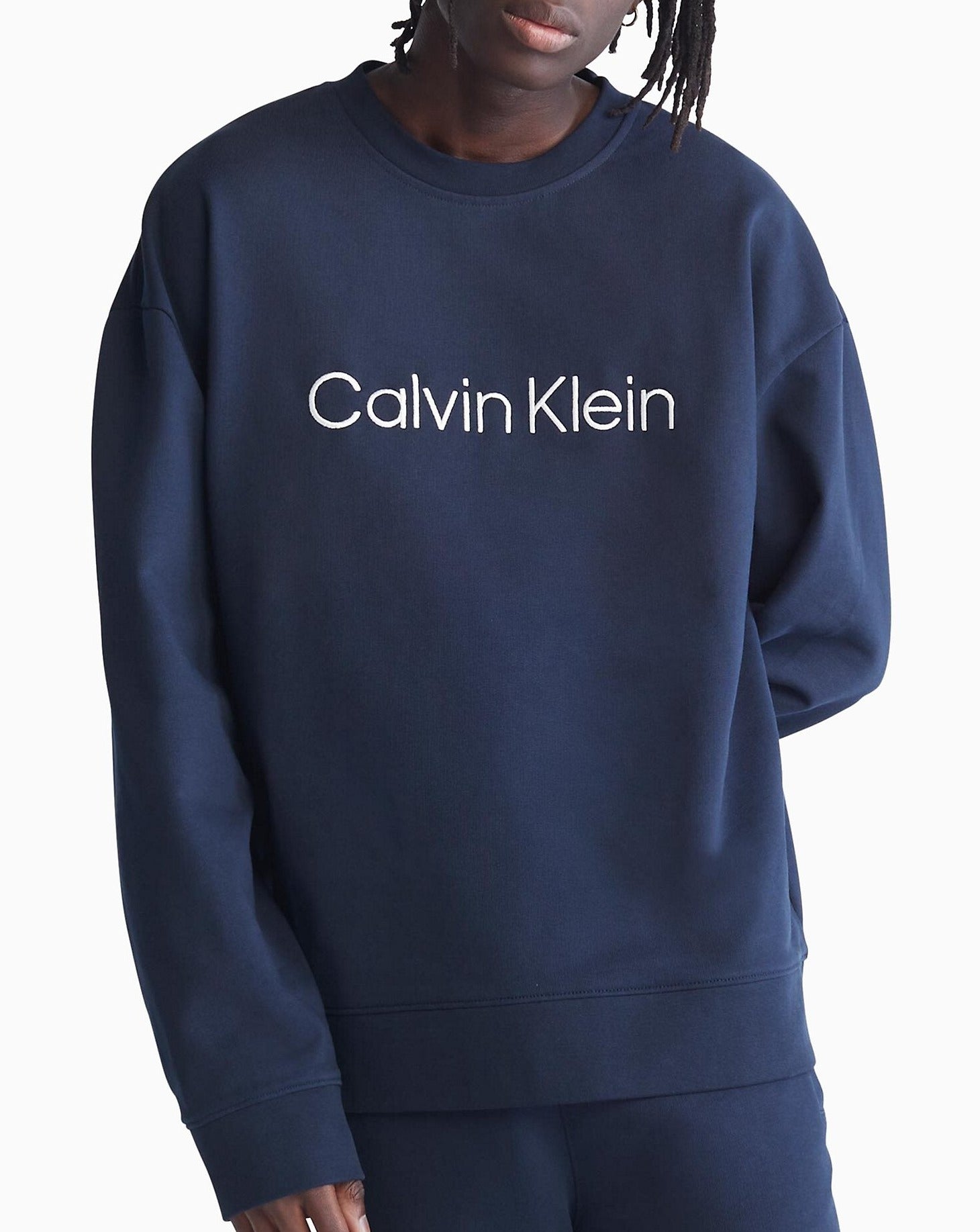 Calvin Klein Relaxed Fit Standard Logo Crewneck Sweatshirt + Archive Logo Fleece Joggers (SET) - Men