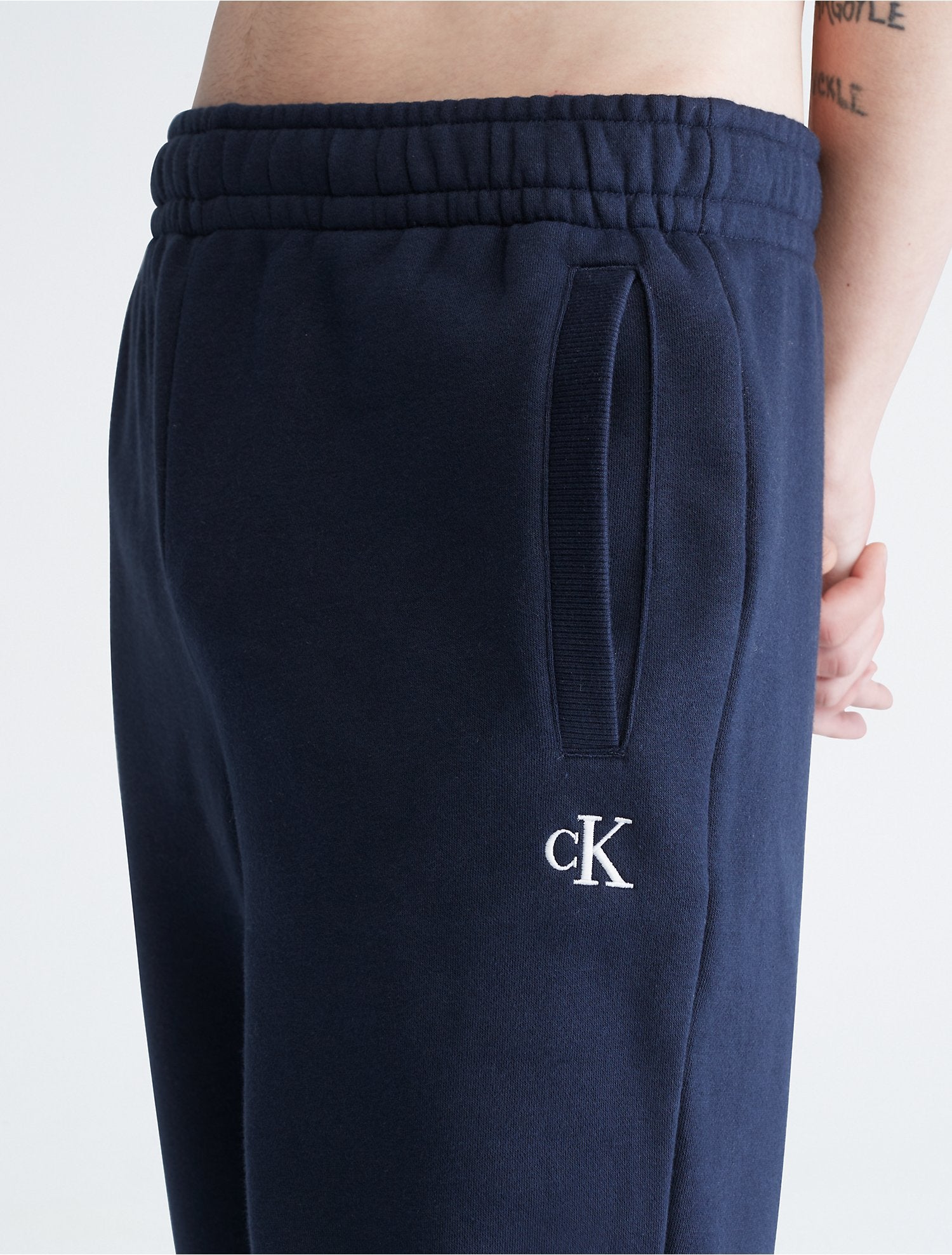 Calvin Klein Relaxed Fit Standard Logo Crewneck Sweatshirt + Archive Logo Fleece Joggers (Set) - Men