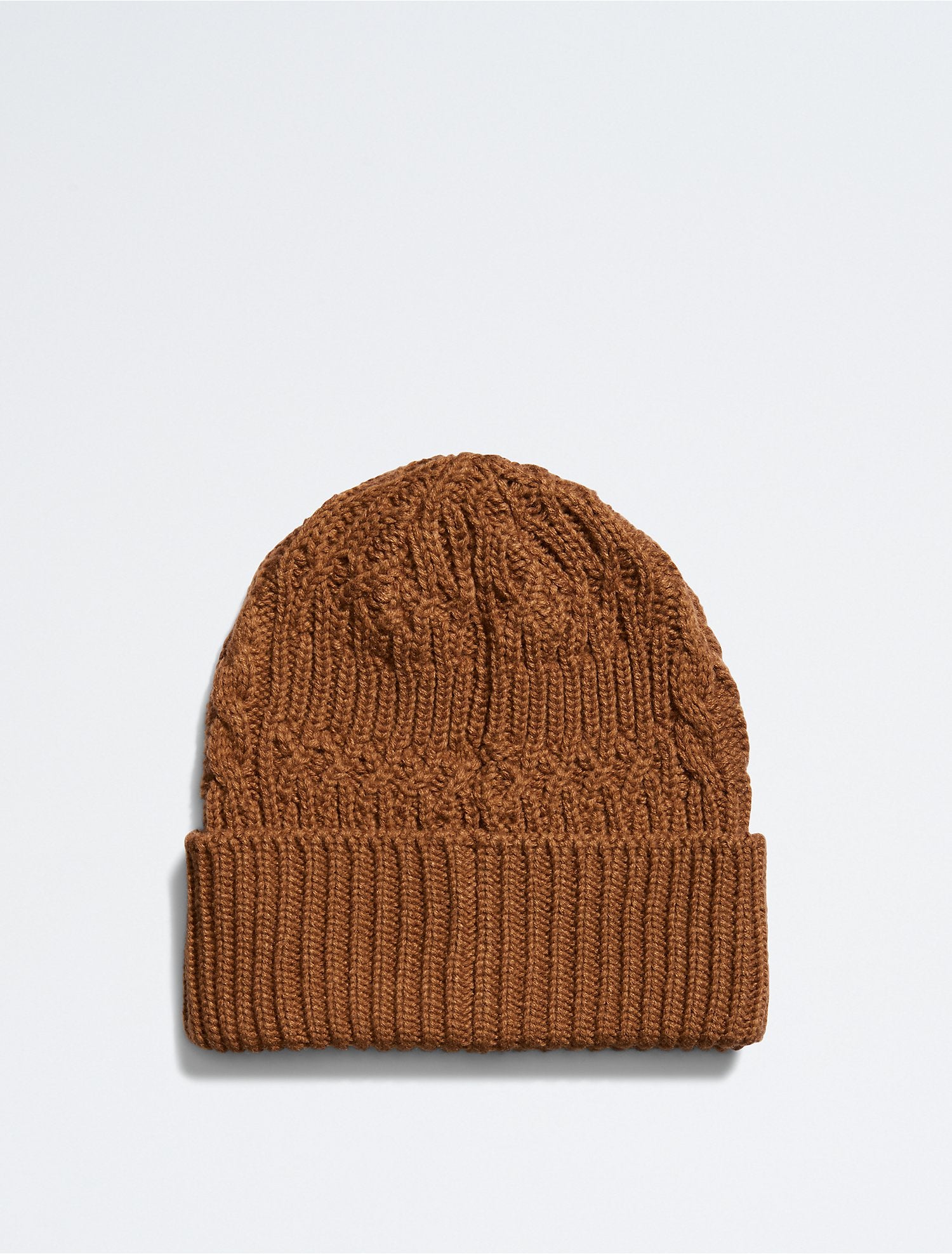 Calvin Klein Solid Cable Knit Scarf + Hat (SET) - Men