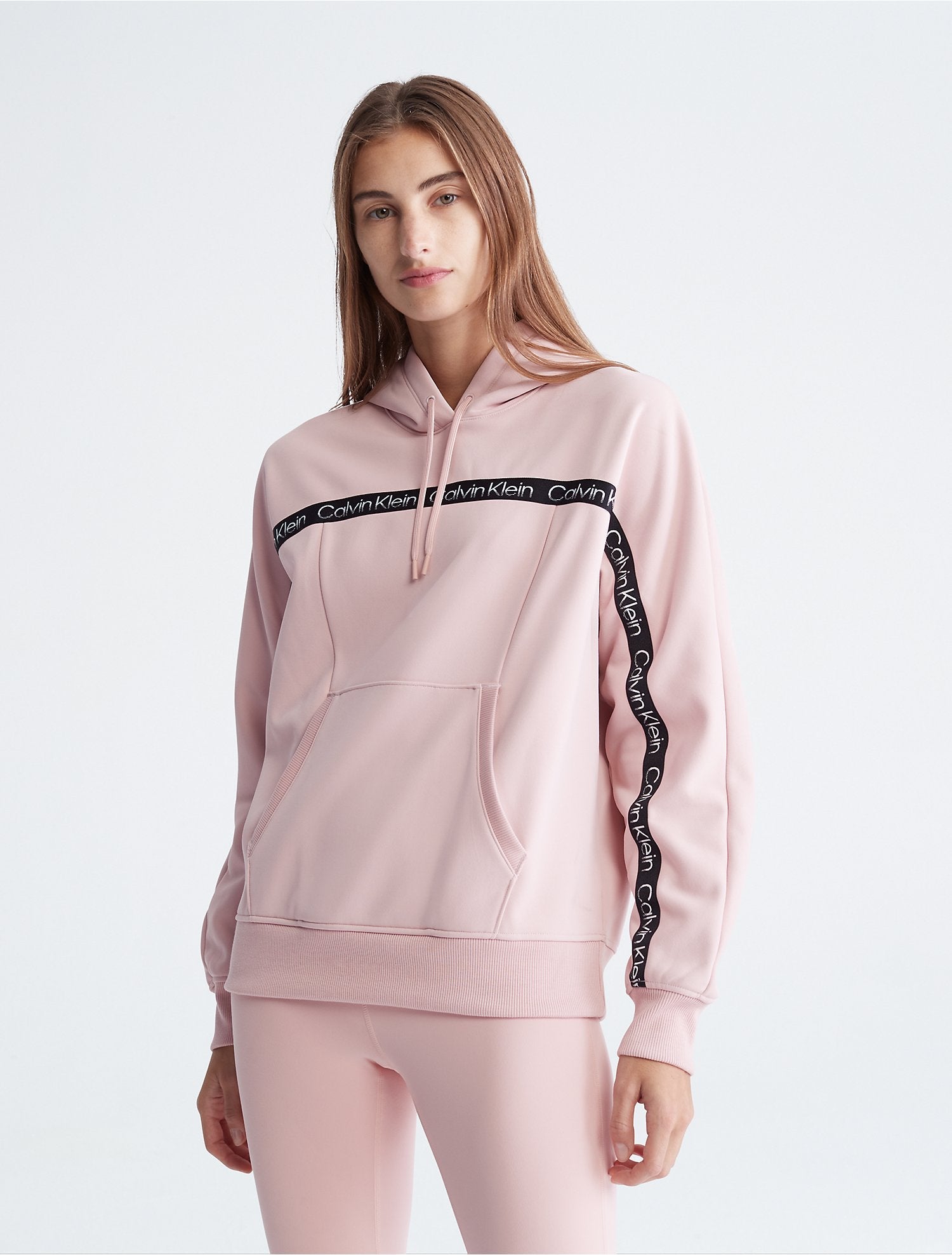 Calvin Klein Women Hoodies + Sweatshirts Silver Pink- Oshoplin
