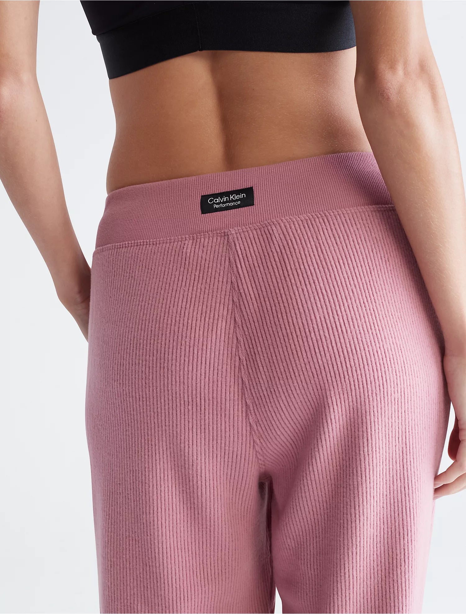 Calvin Klein Performance Ribbed High Waist Pleated Joggers - Women