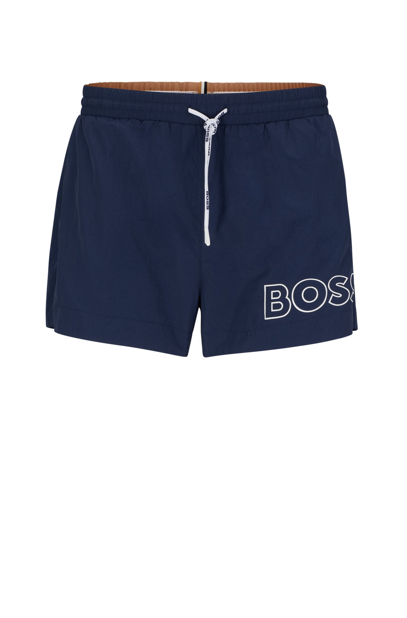 Boss Quick-Drying Swim Shorts With Outline Logo - Men