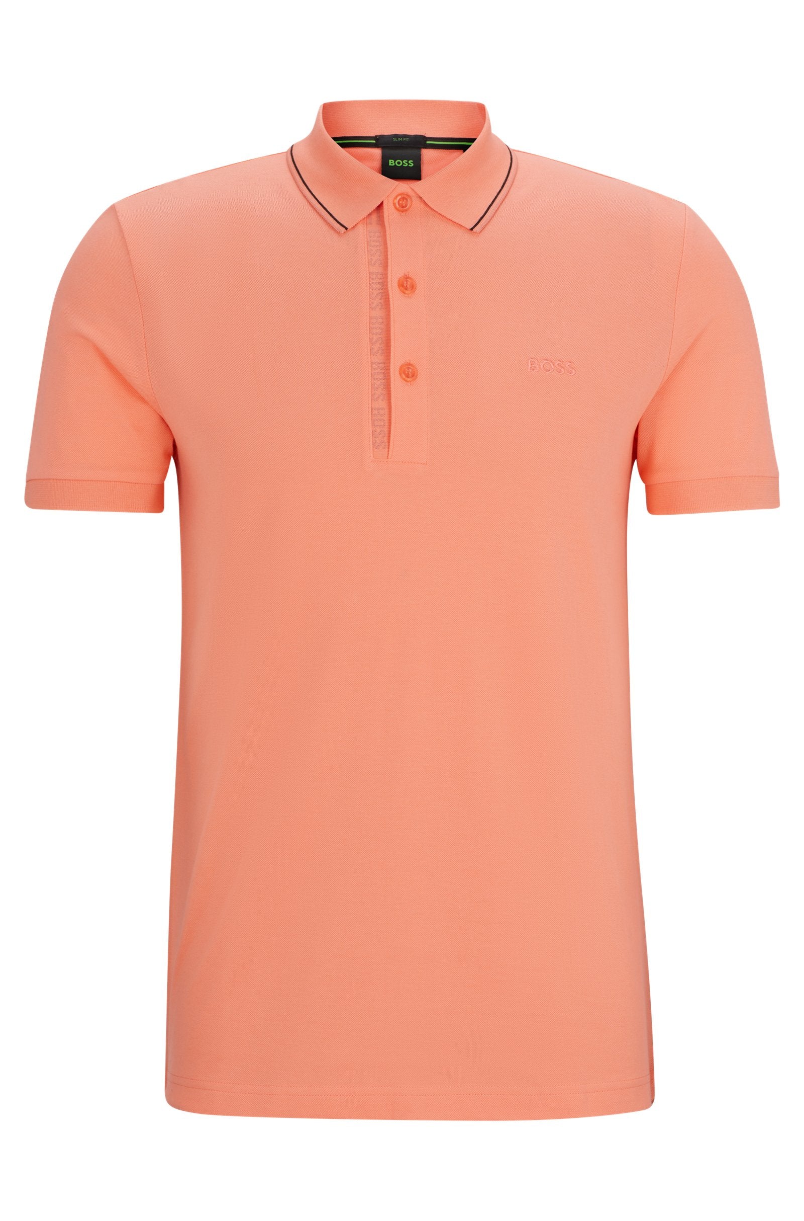 Boss Cotton-Piquee Slim-Fit Polo Shirt With Tonal Logo - Men