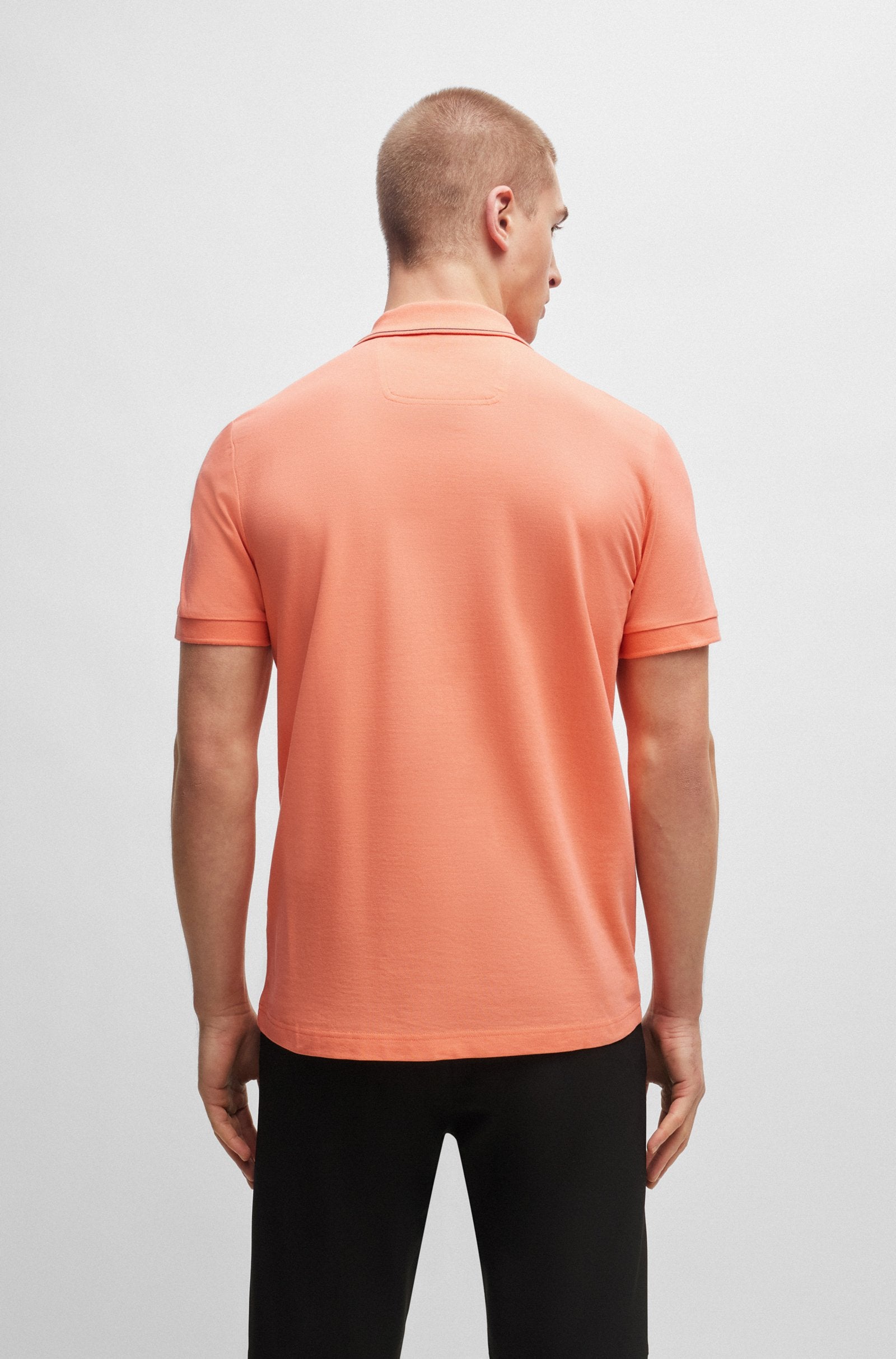 Boss Cotton-Piquee Slim-Fit Polo Shirt With Tonal Logo - Men