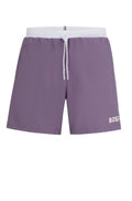 Boss Contrast-Logo Swim Shorts - Men