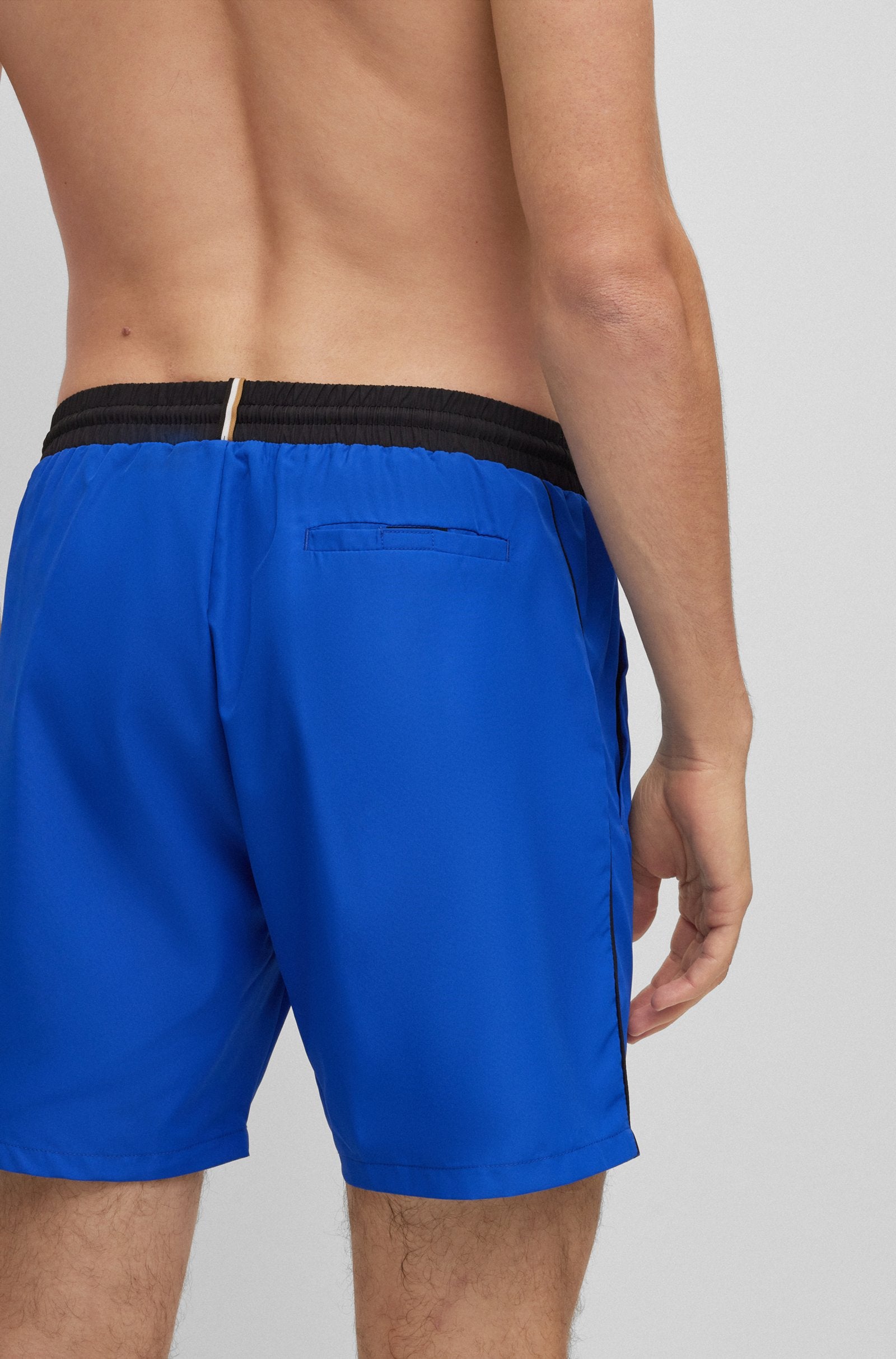 Boss Contrast-Logo Swim Shorts - Men