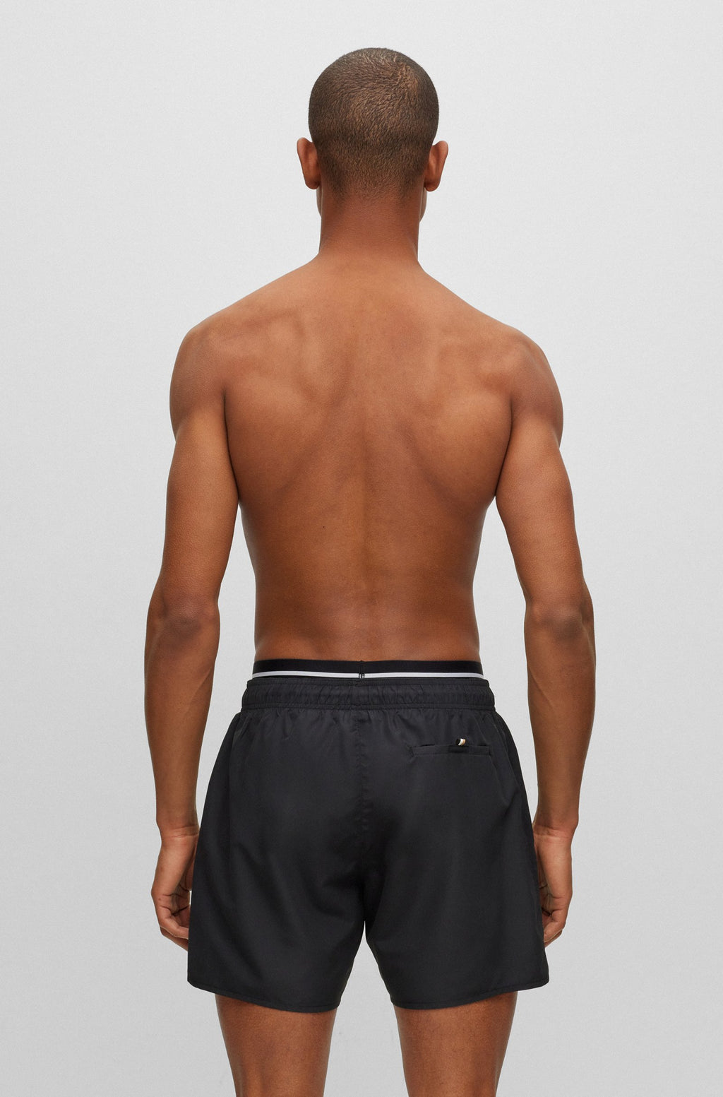 Boss Quick-Dry Swim Shorts In Recycled Fabric With Branding - Men