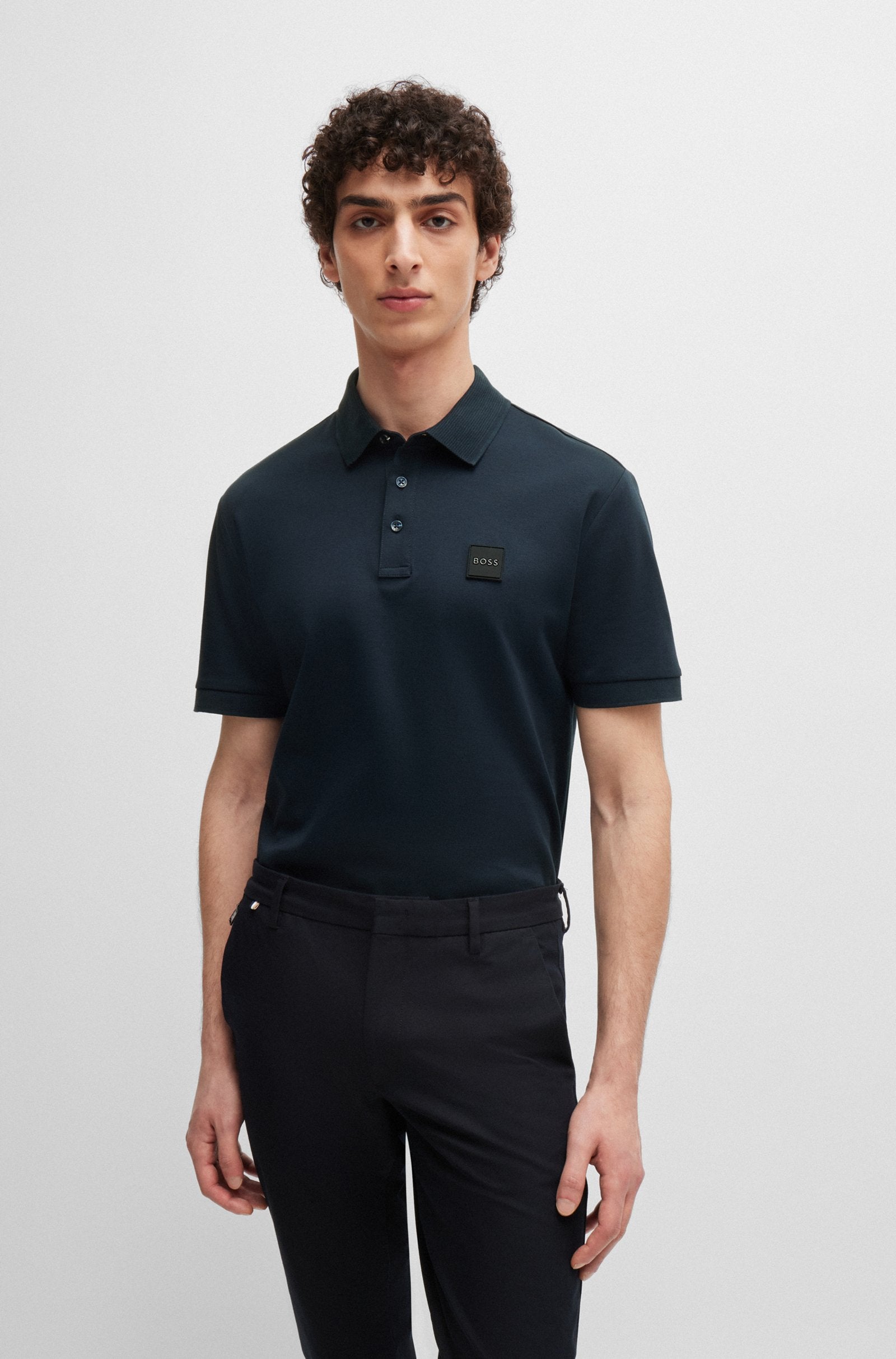 Boss Men Polo Shirts Dark Blue- Oshoplin