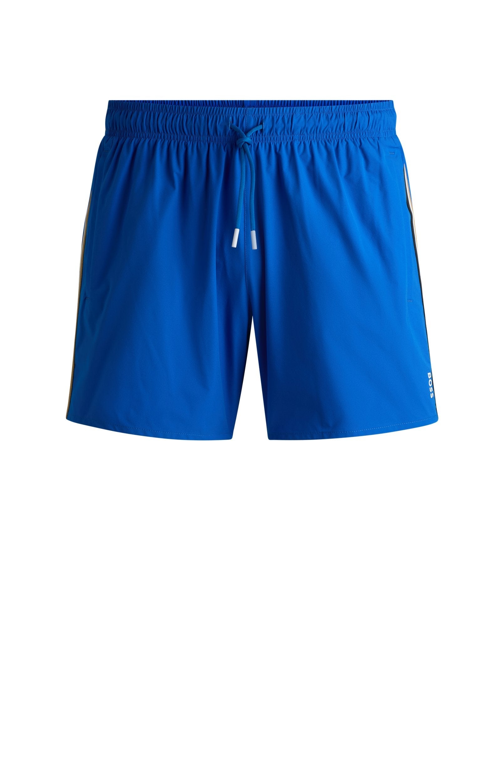 Boss Fully Lined Swim Shorts With Signature Stripe - Men