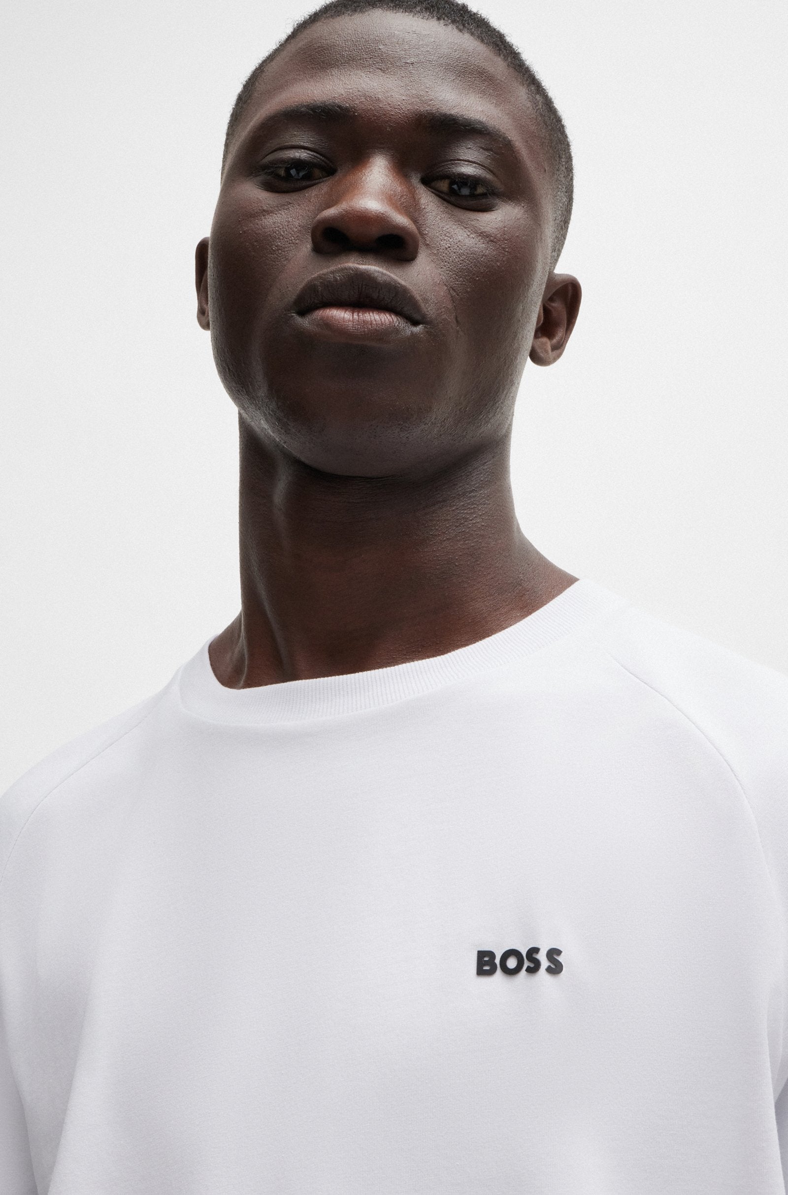 Boss Stretch-Cotton Relaxed-Fit T-Shirt With Logo Prints - Men