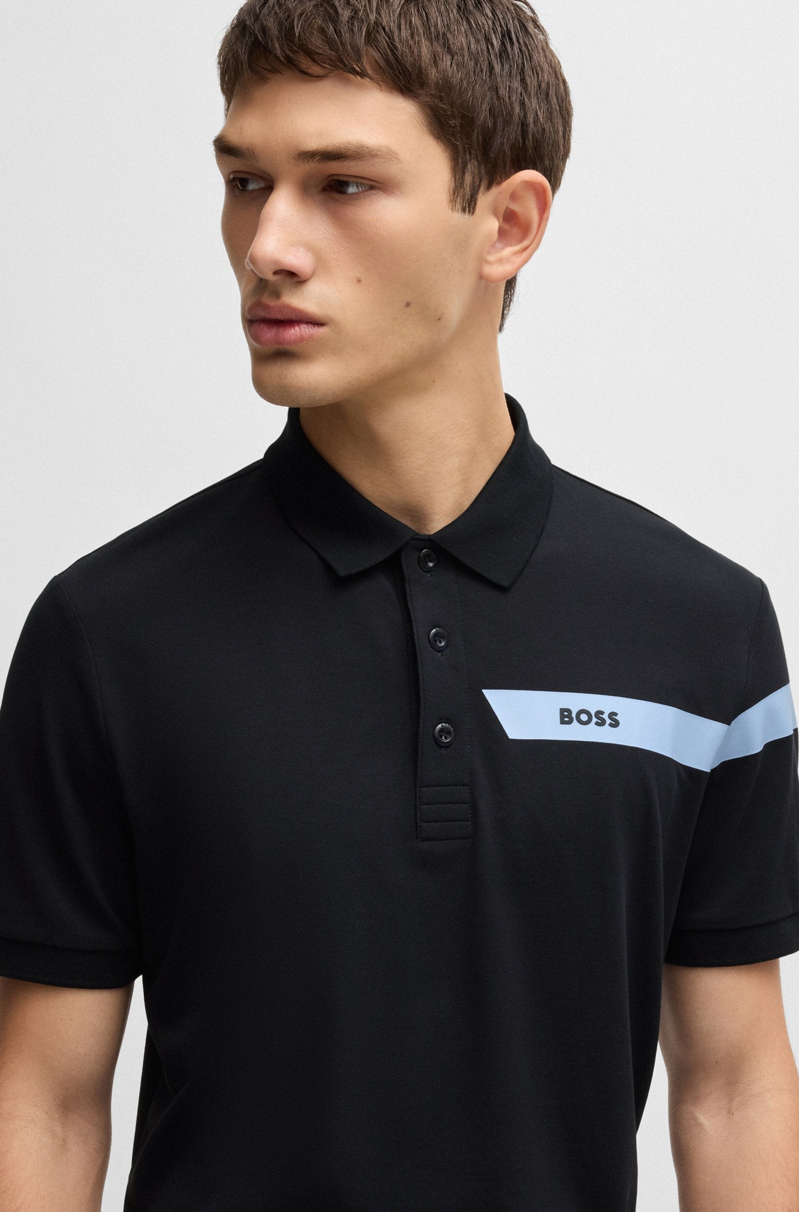 Boss Slim-Fit Polo Shirt With Logo Stripe - Men