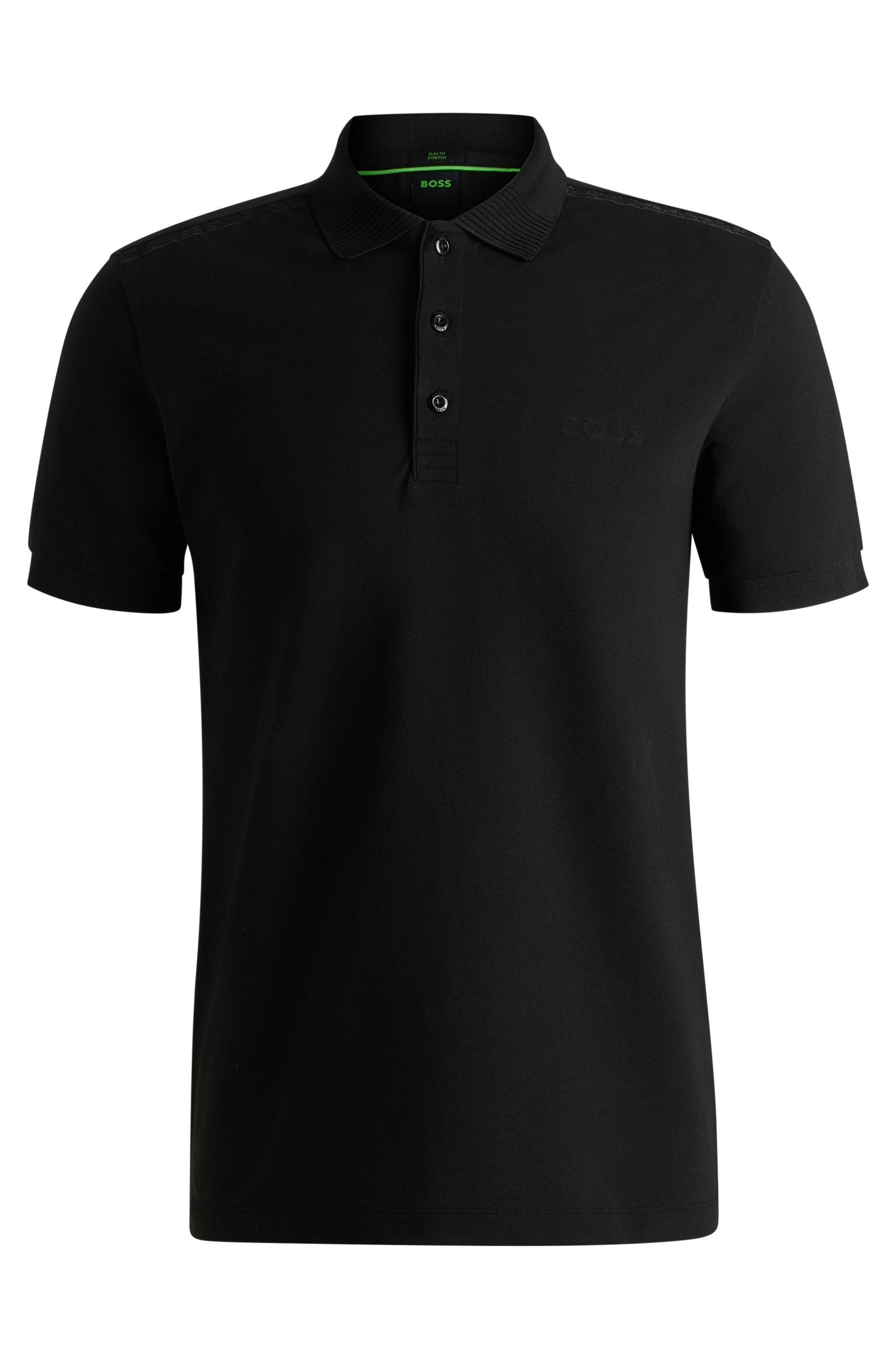 Boss Men Polo Shirts Black- Oshoplin