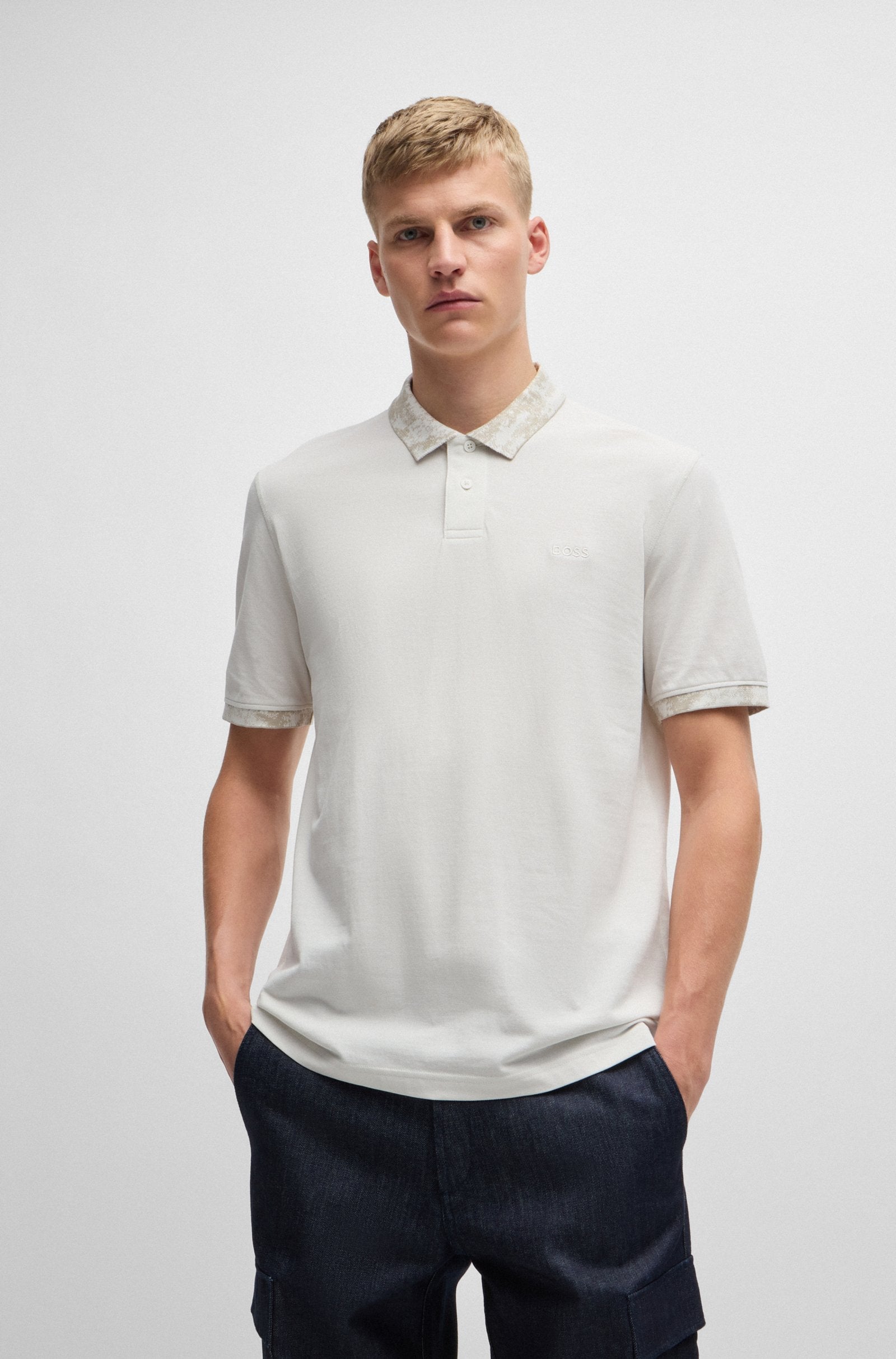 Boss Men Polo Shirts White- Oshoplin