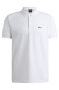 Boss Stretch-Cotton Polo Shirt With Striped Tape Inserts - Men