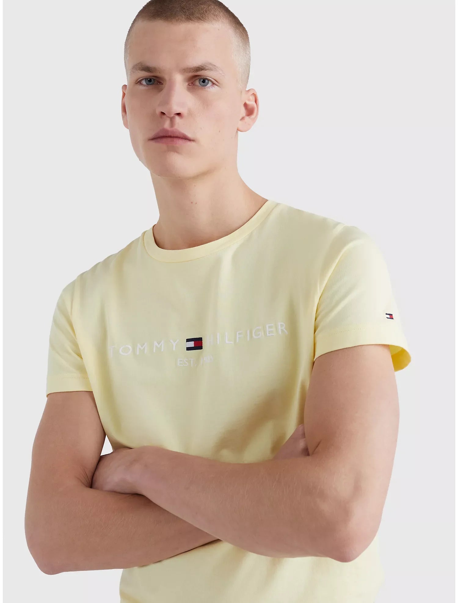Tommy Hilfiger Men T-Shirts Yellow Mist- Oshoplin