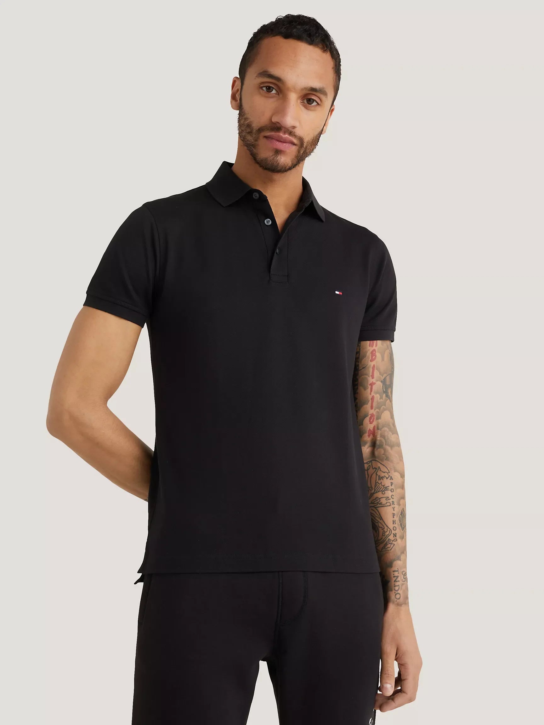 Tommy Hilfiger Men Polo Shirts Black- Oshoplin