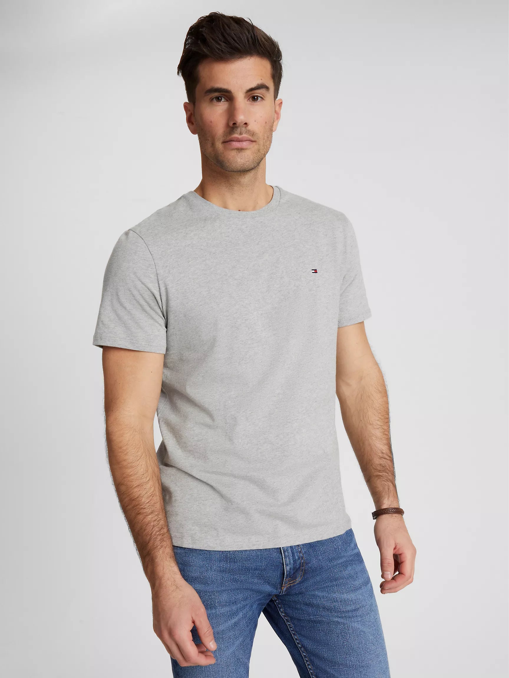 Tommy Hilfiger Men T-Shirts Grey Heather- Oshoplin