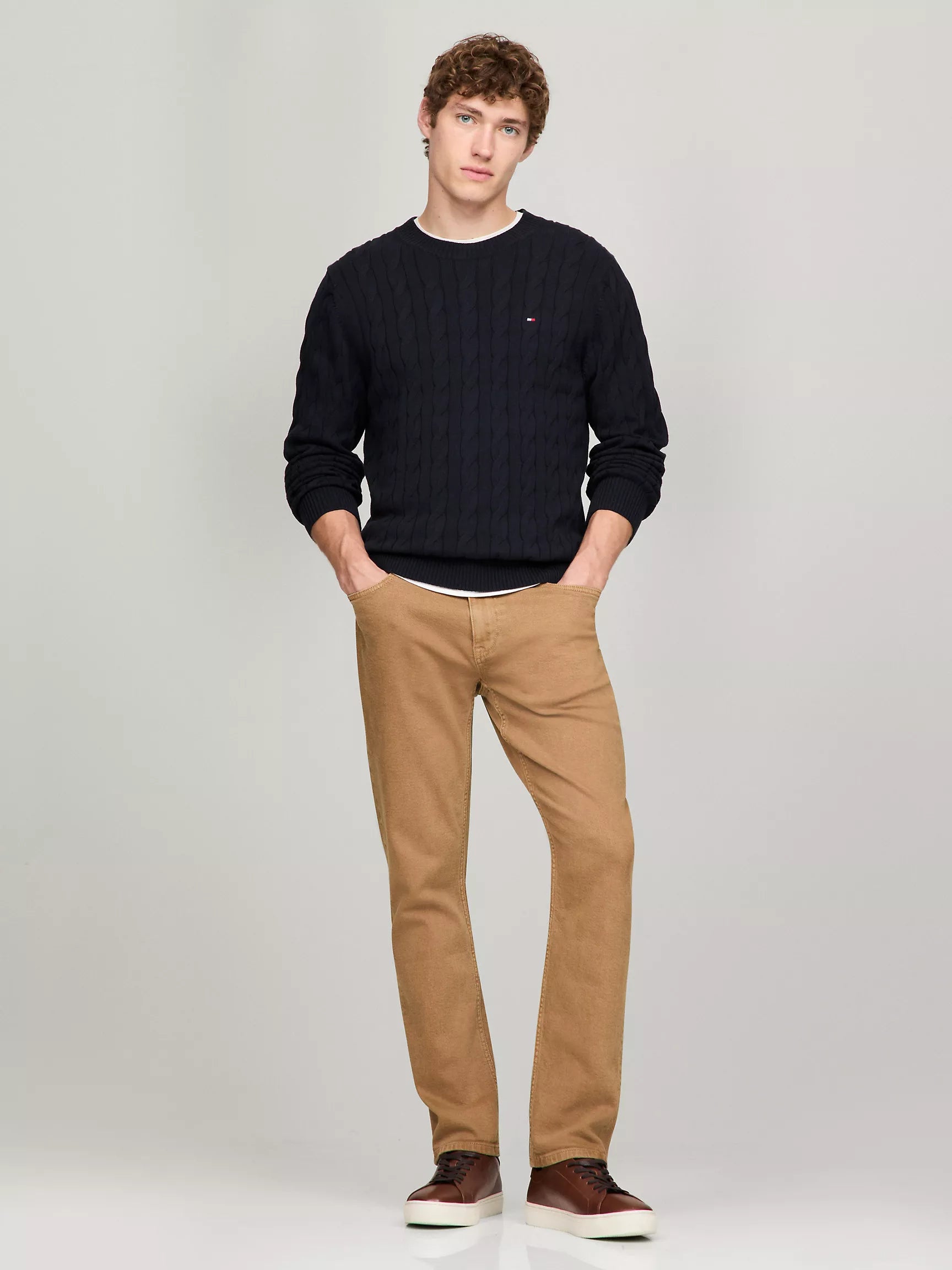 Tommy Hilfiger Cable Knit Crewneck Sweater - Men