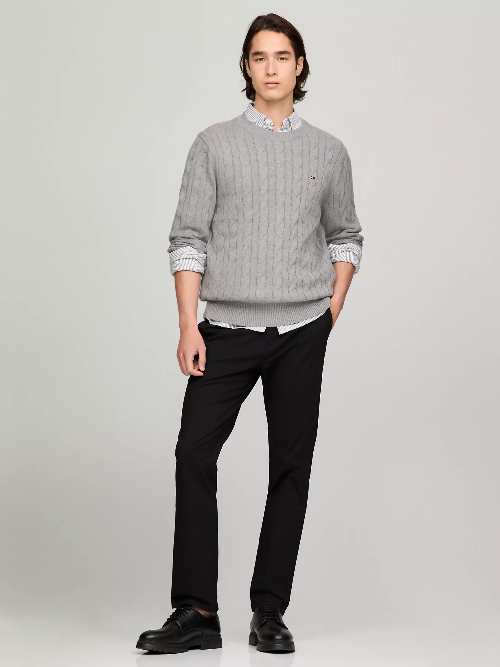 Tommy Hilfiger Cable Knit Crewneck Sweater - Men