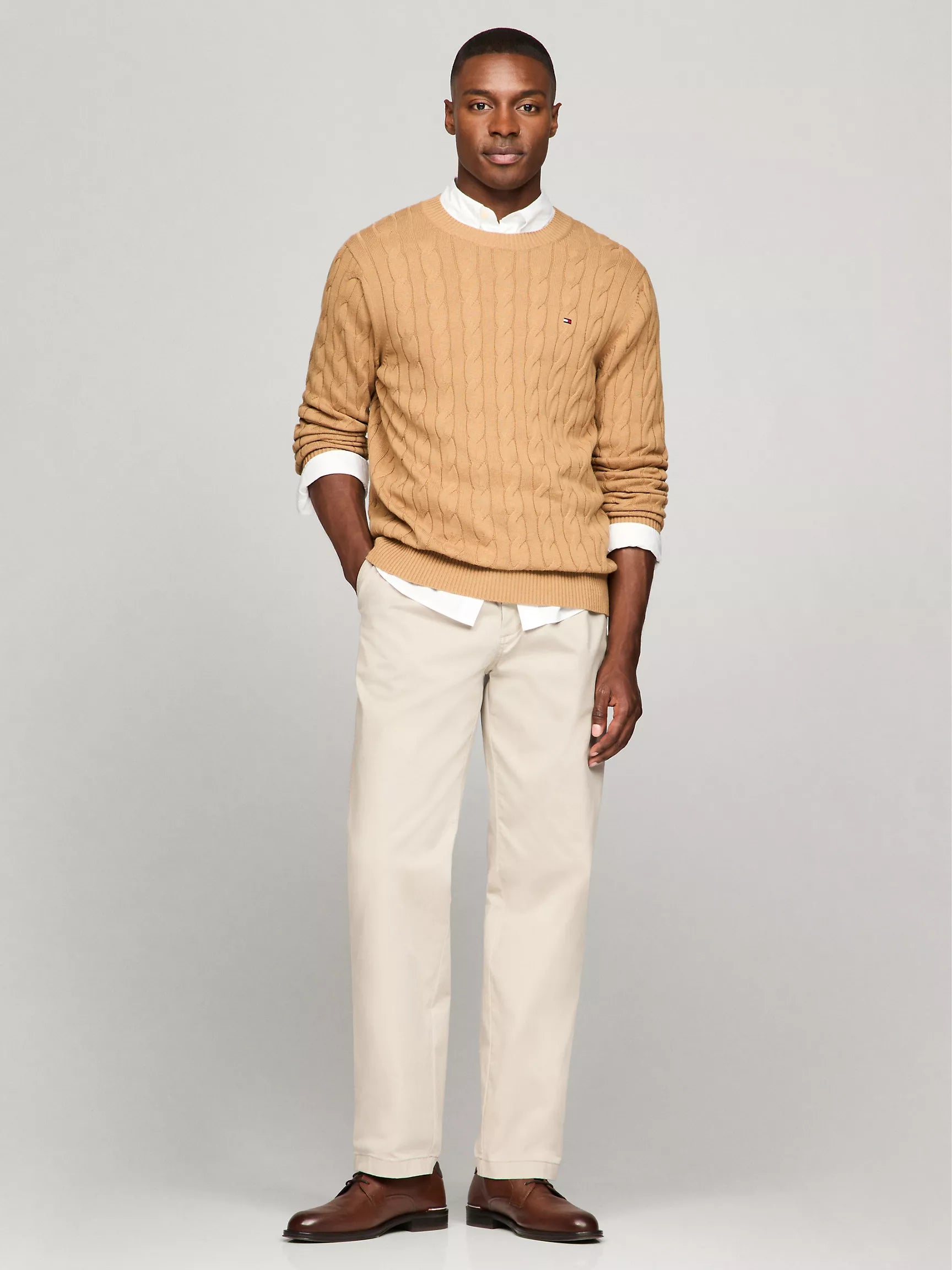 Tommy Hilfiger Cable Knit Crewneck Sweater - Men