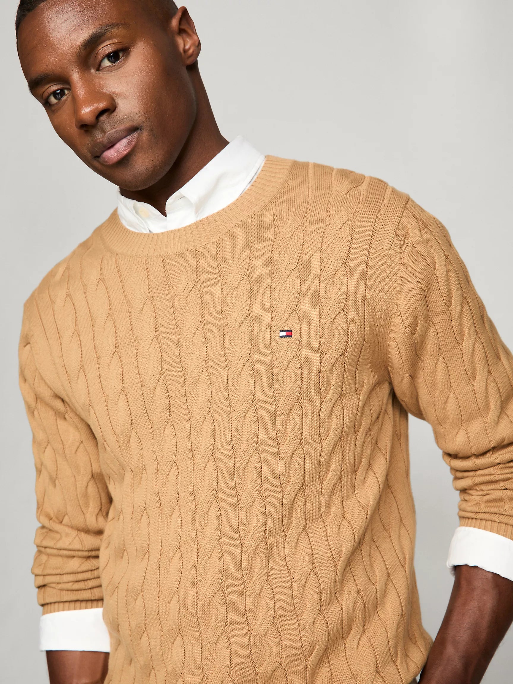 Tommy Hilfiger Cable Knit Crewneck Sweater - Men