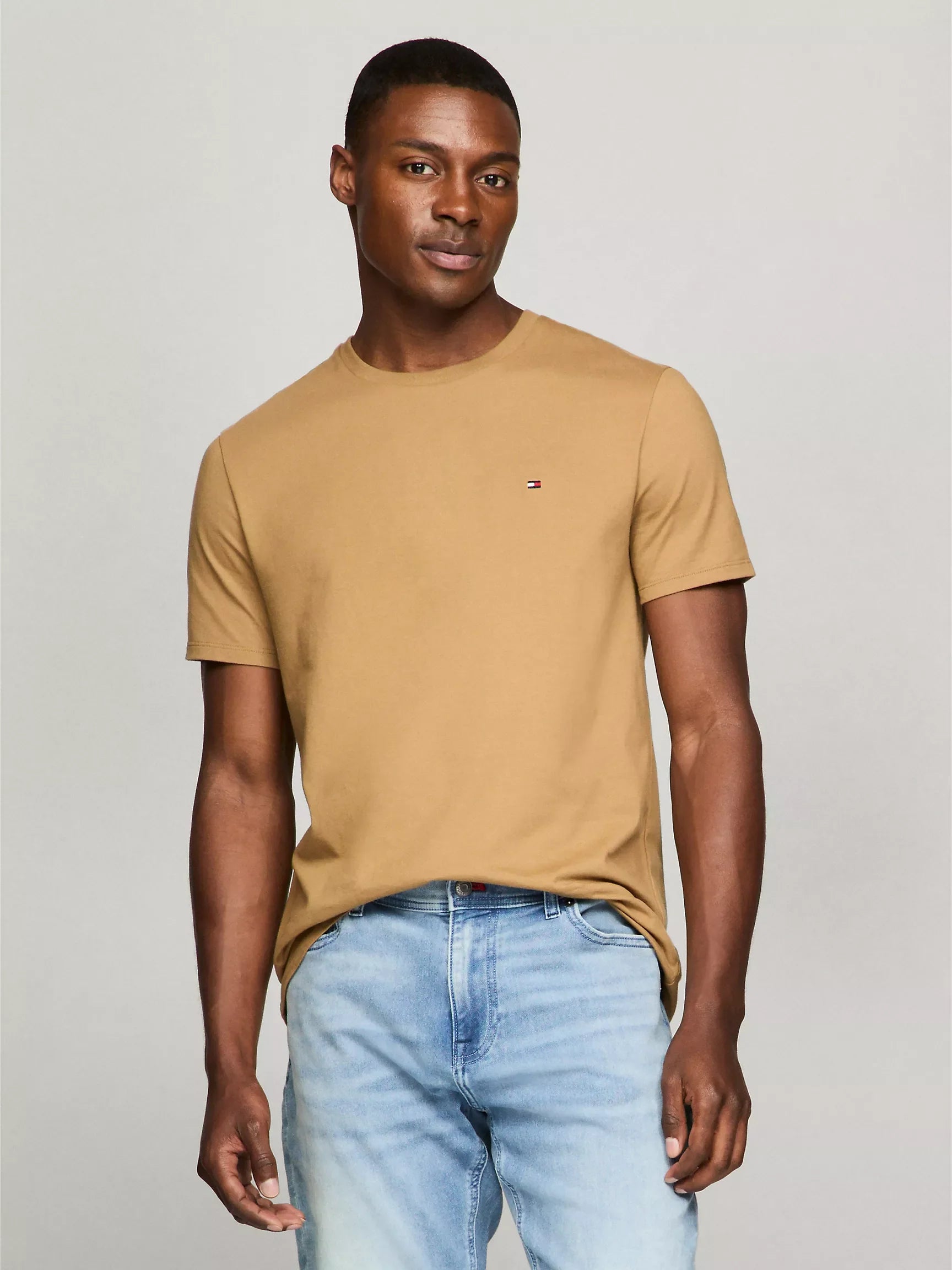 Tommy Hilfiger Men T-Shirts Pinecone Tan- Oshoplin