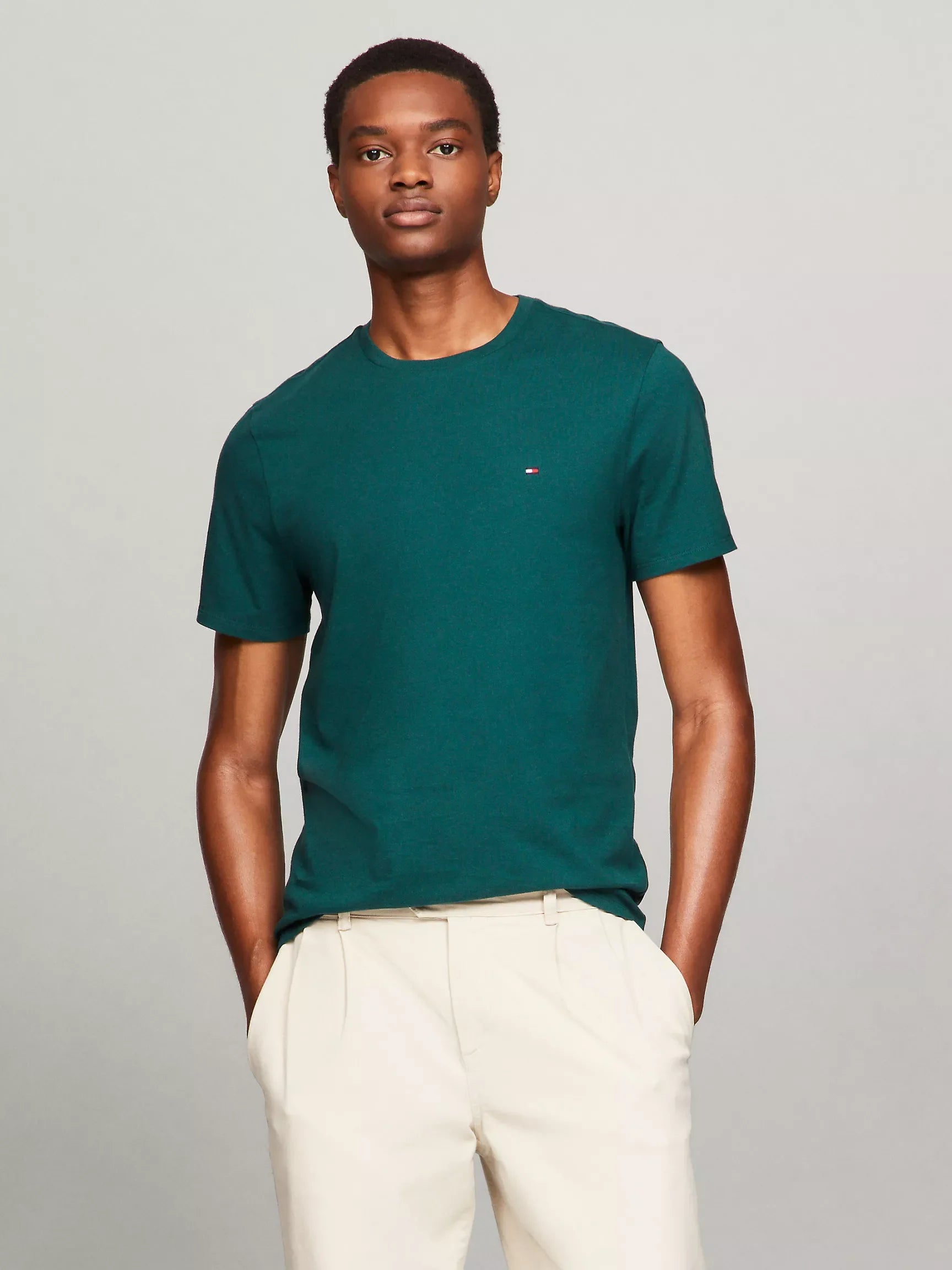 Tommy Hilfiger Men T-Shirts Cypress Green- Oshoplin